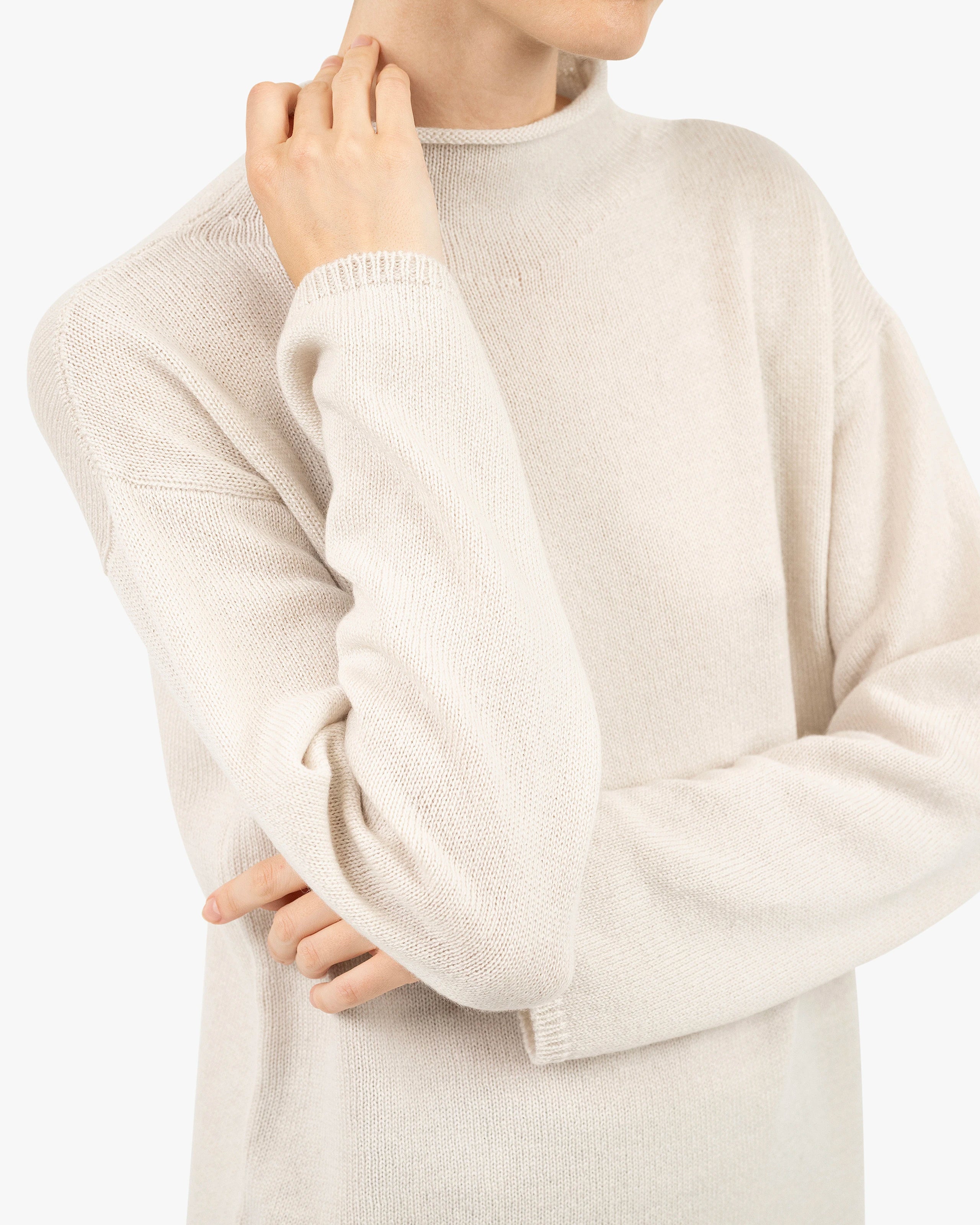 Women's Siena Sweater - White Merino / Cashmere