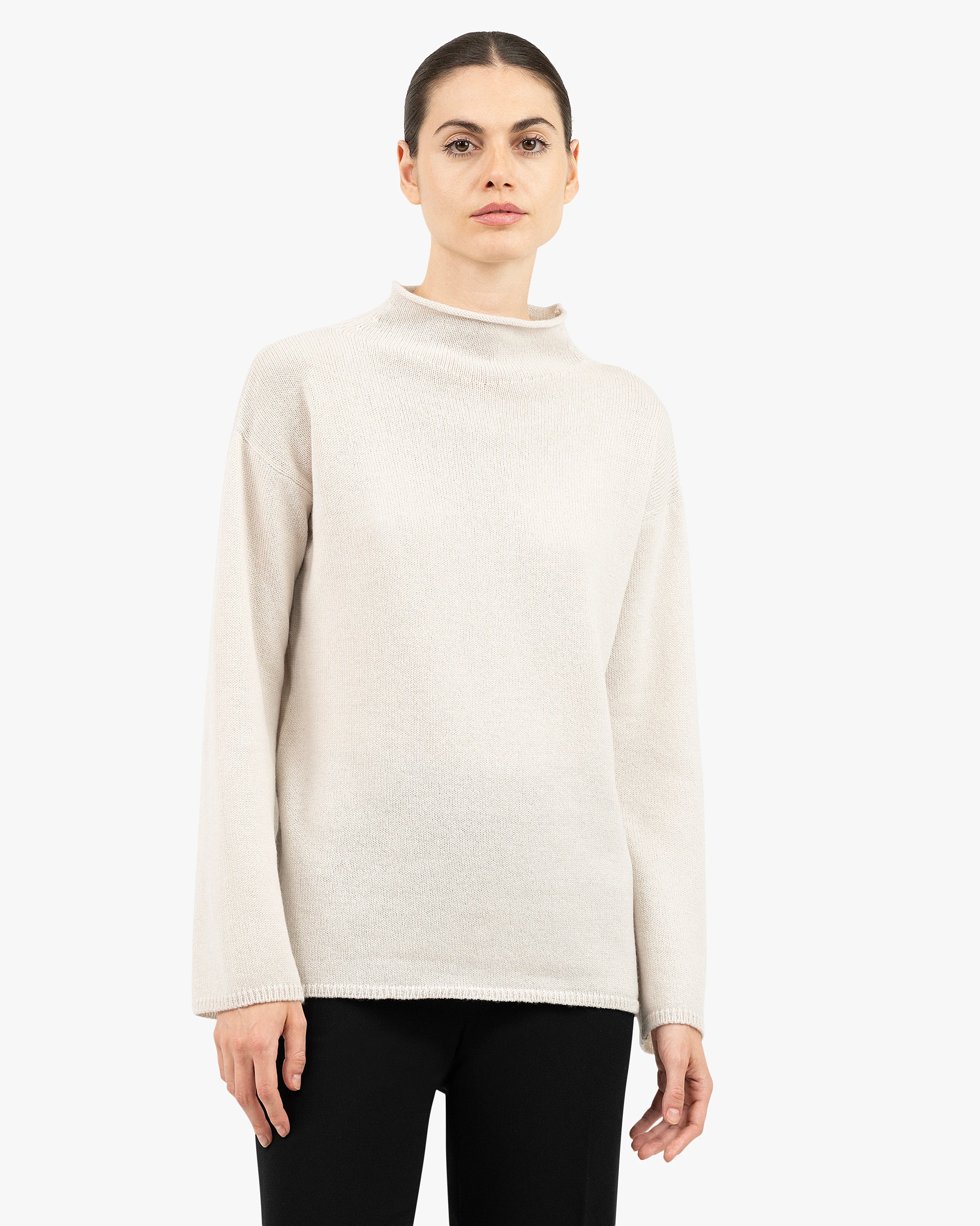 Women's Siena Sweater - White Merino / Cashmere