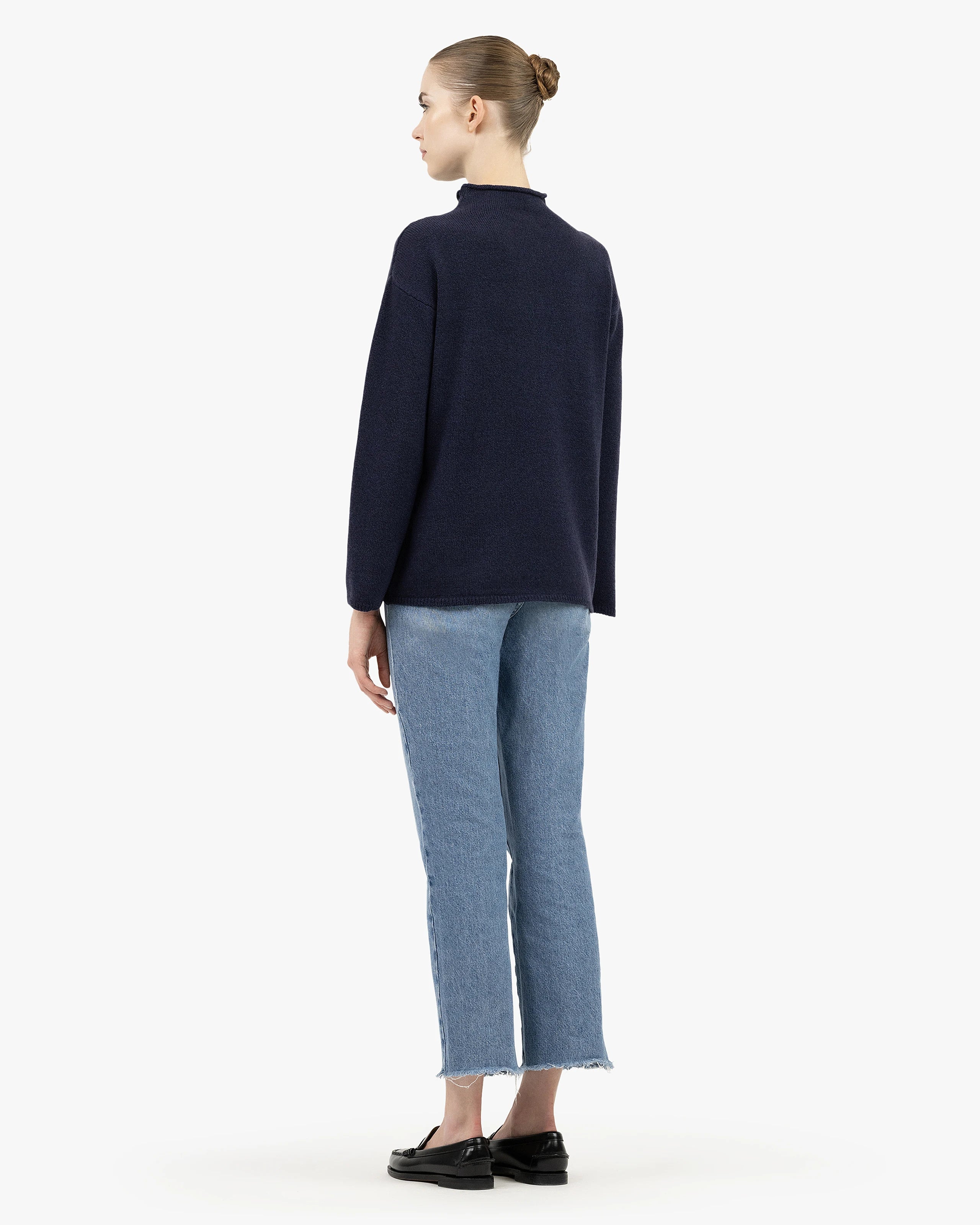 Women's Siena Sweater - Blue Merino / Cashmere