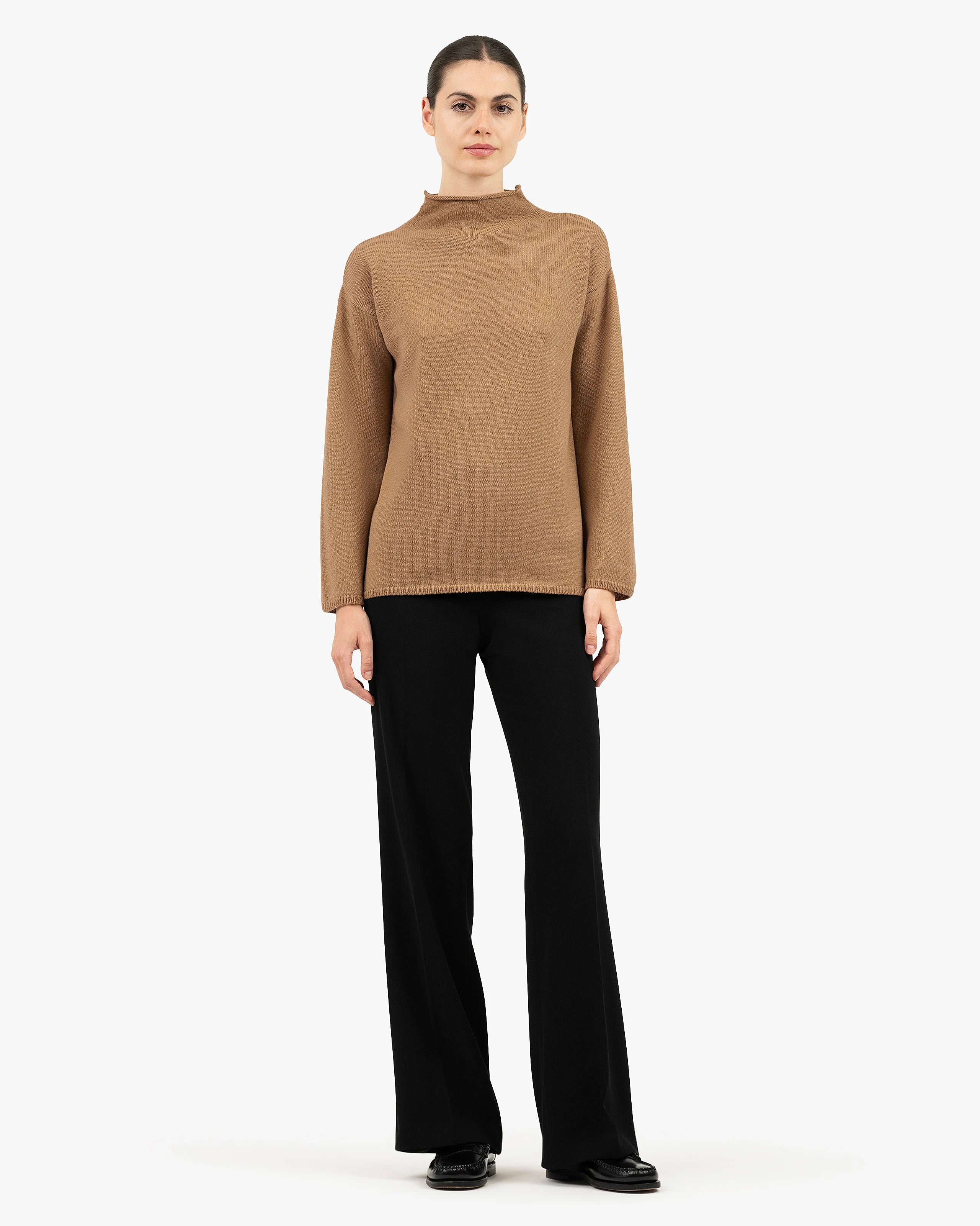 Women's Siena Sweater - Camel Merino / Cashmere