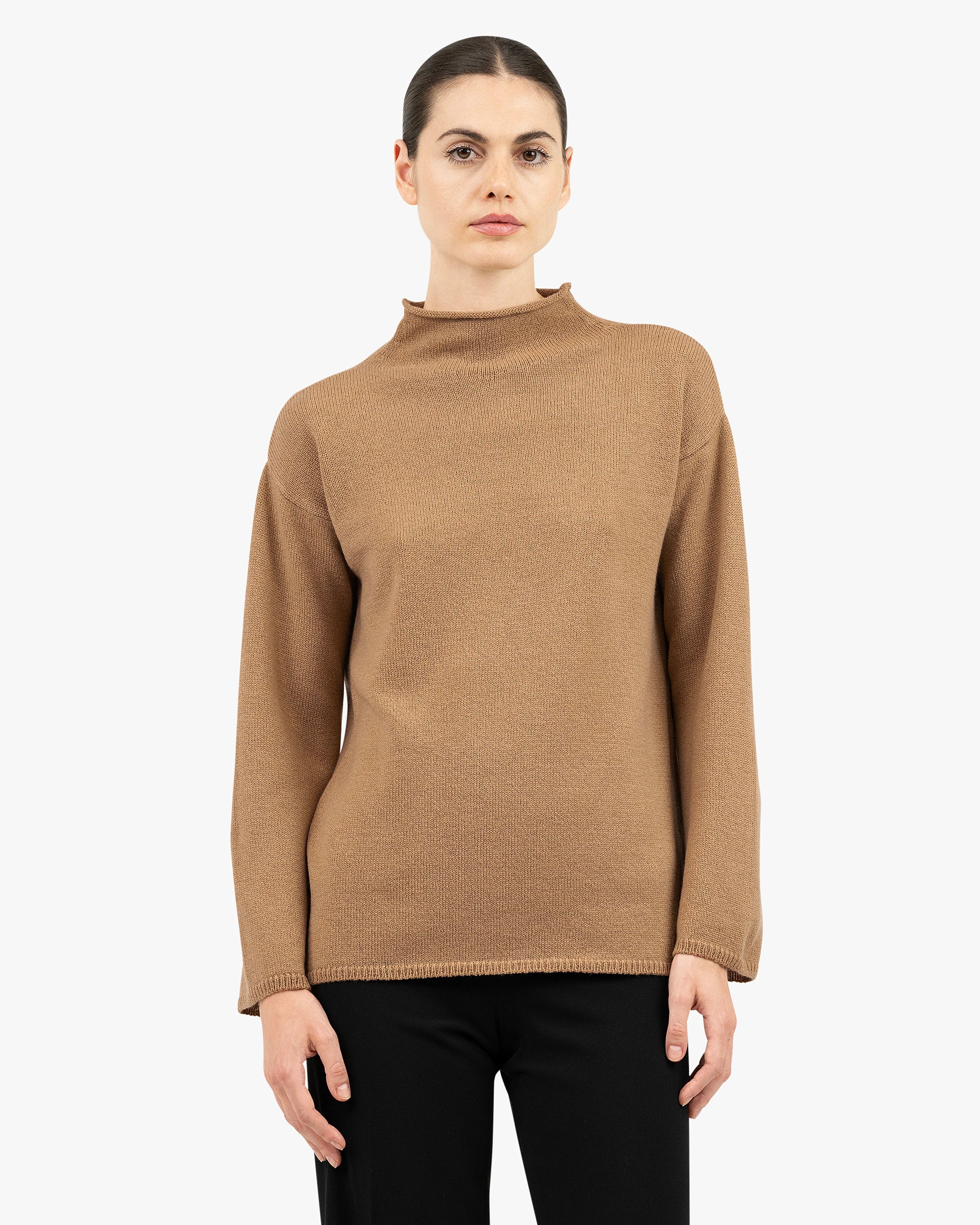 Women's Siena Sweater - Camel Merino / Cashmere