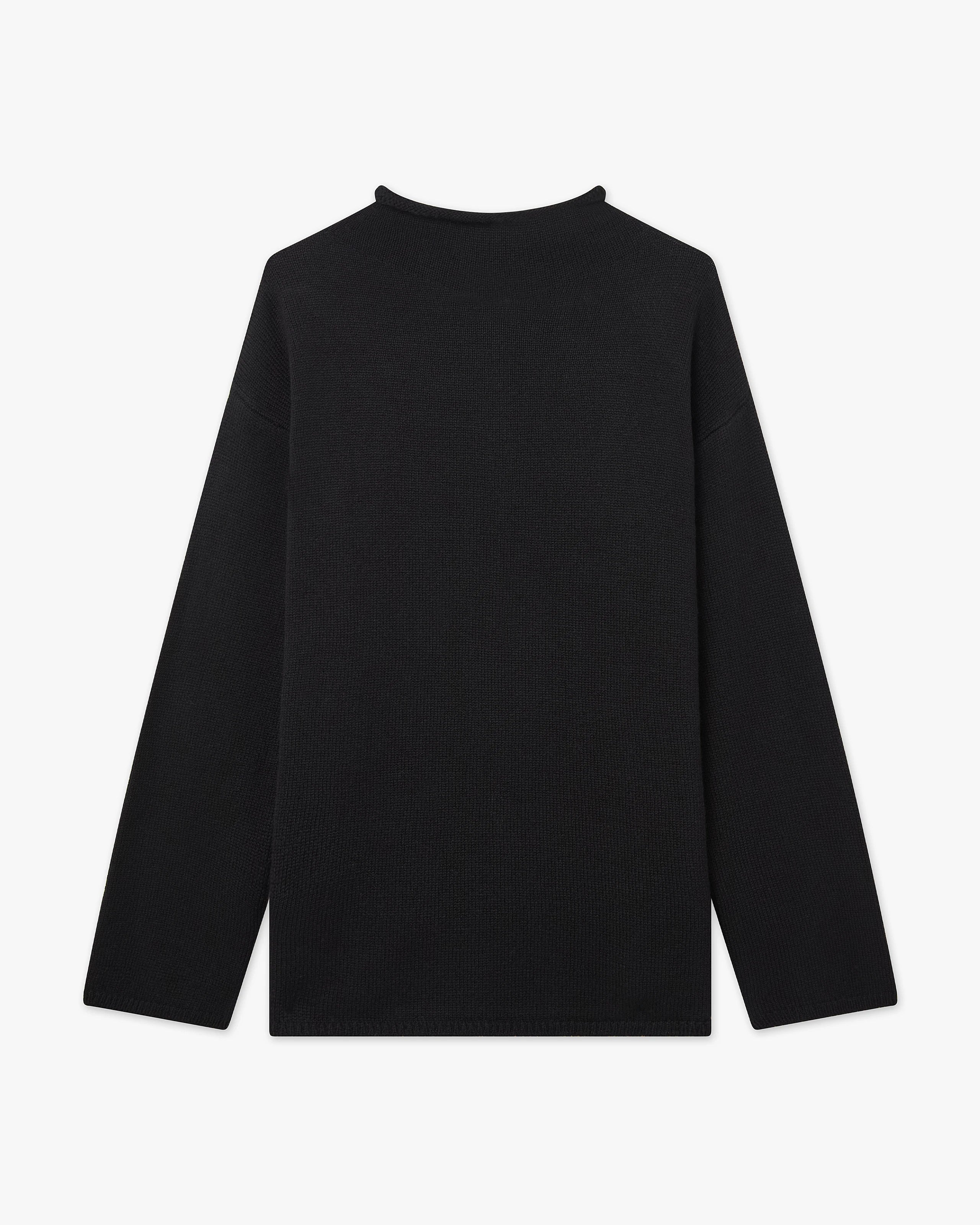 Women's Siena Sweater - Black Merino / Cashmere
