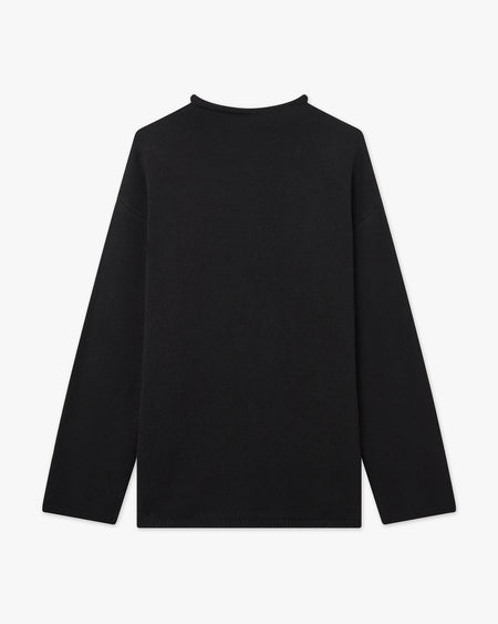 Women's Siena Sweater - Black Merino / Cashmere