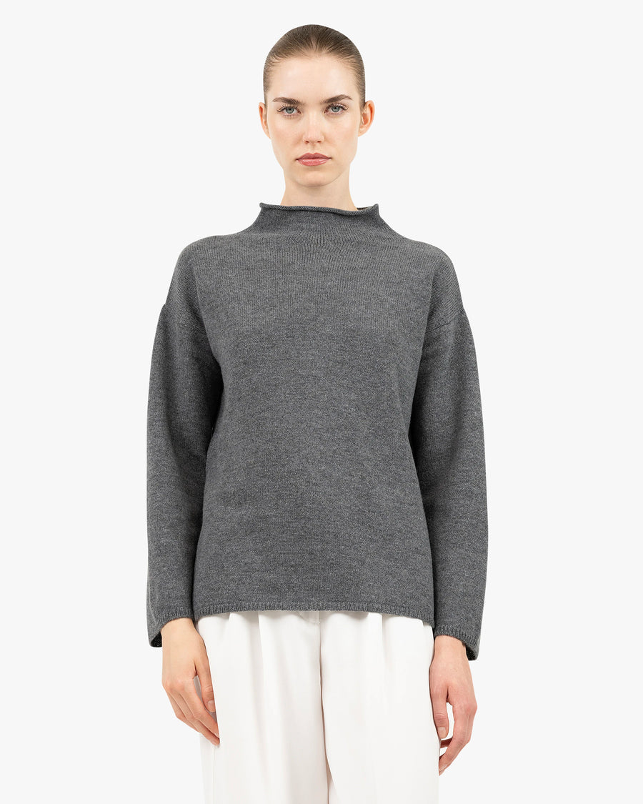 Women's Siena Sweater - Medium Grey Merino / Cashmere