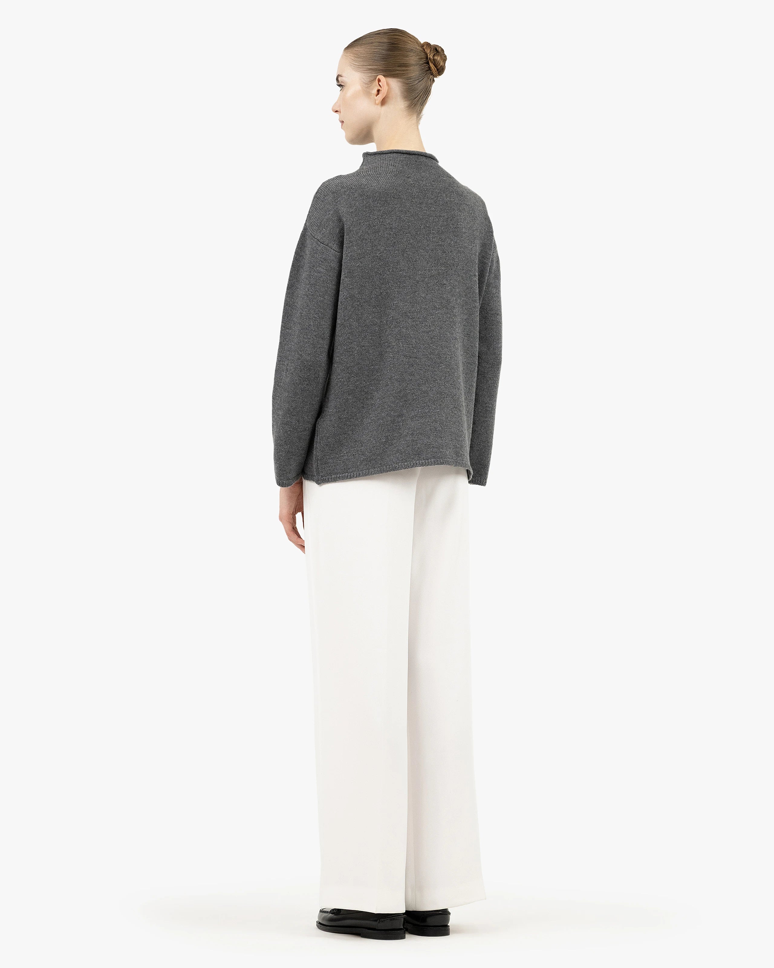 Women's Siena Sweater - Medium Grey Merino / Cashmere