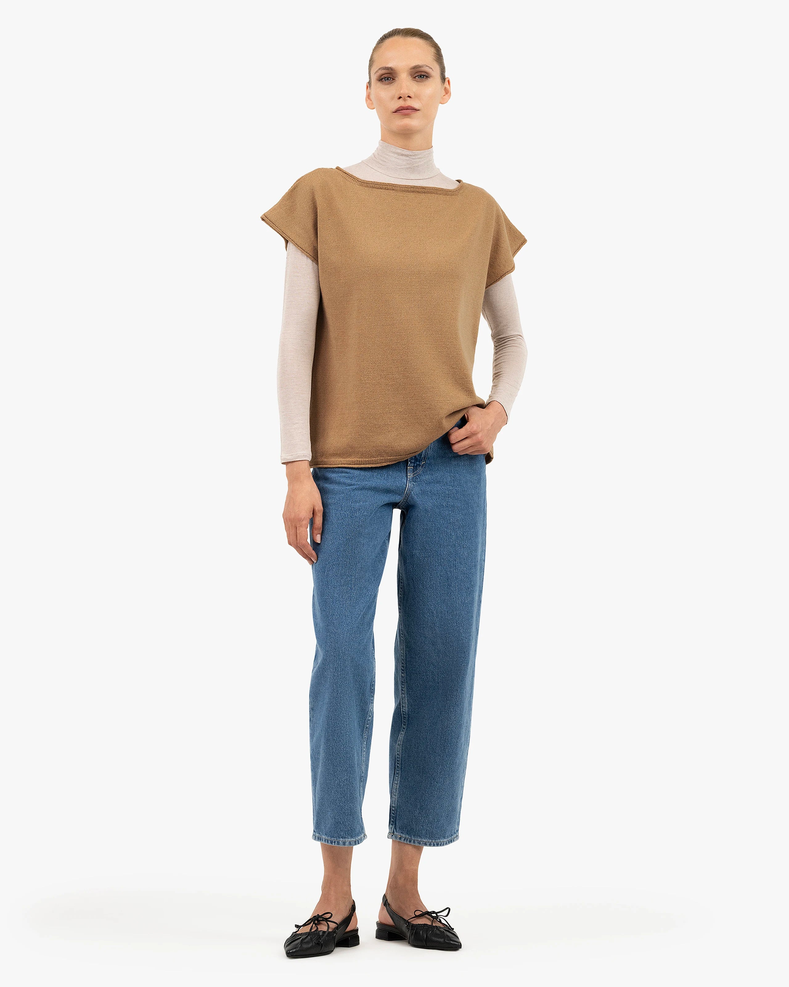 Siena Top Sweater - Camel Merino / Cashmere