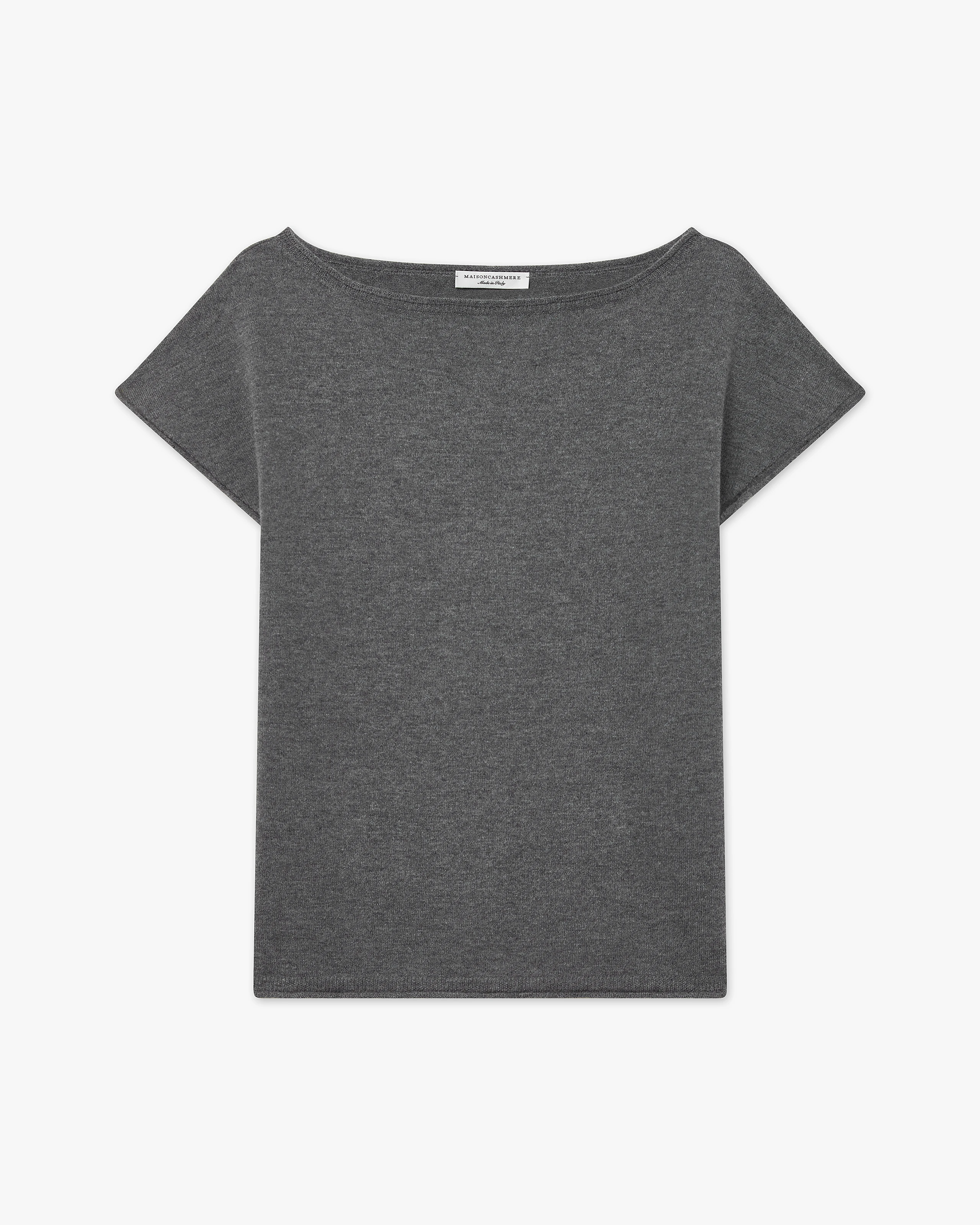 Siena Top Sweater - Medium Grey Merino / Cashmere