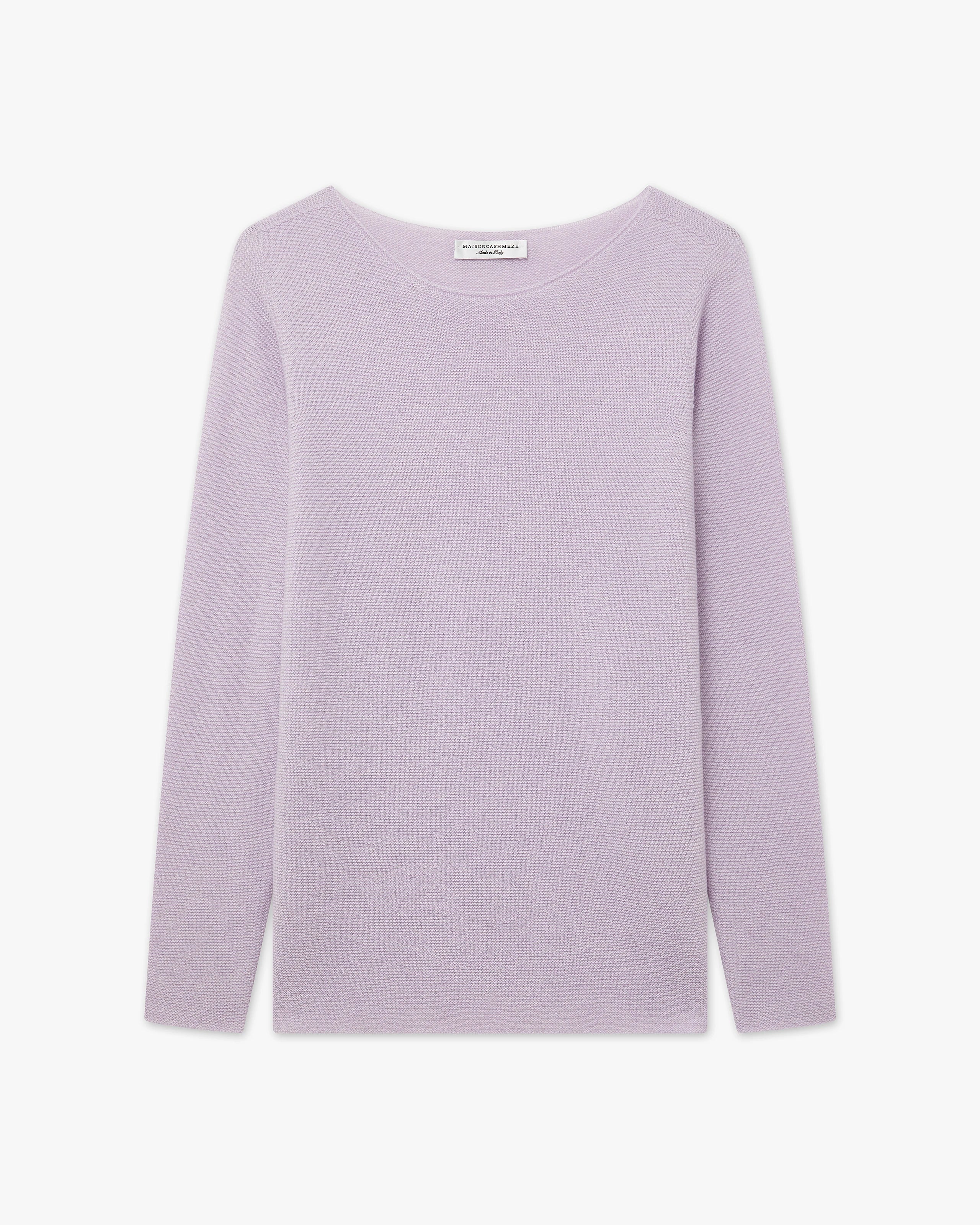 Soffio Boat Neck Sweater - Lilac Cashmere