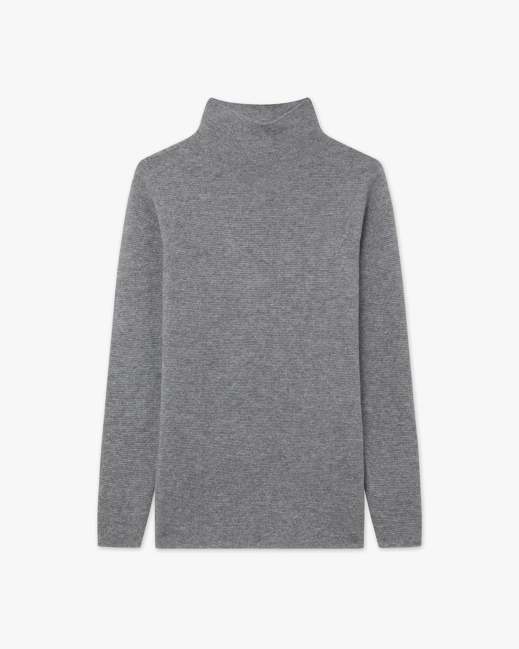 Soffio Mock Neck Sweater - Medium Grey Cashmere