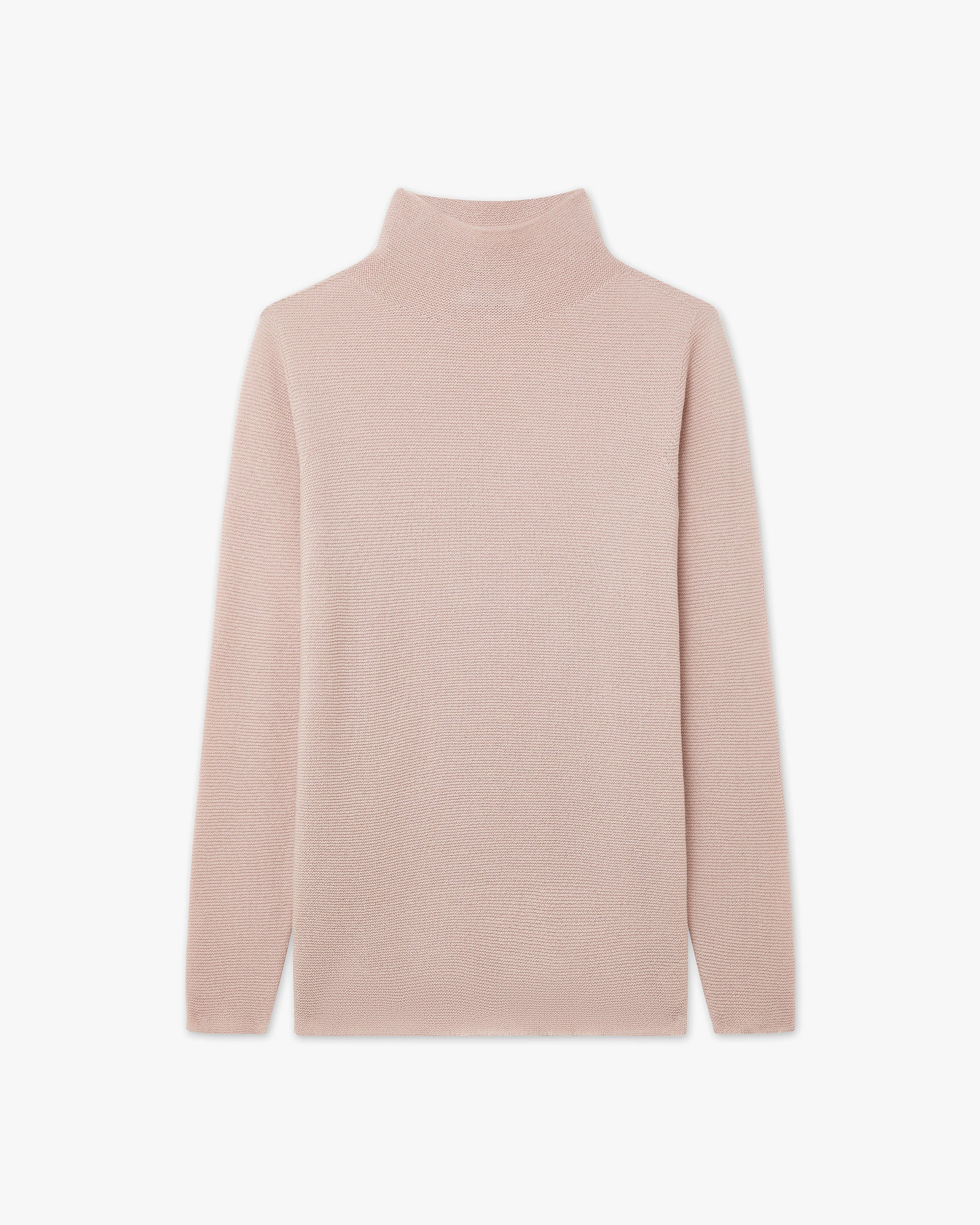 Soffio Mock Neck Sweater - Rose Cashmere