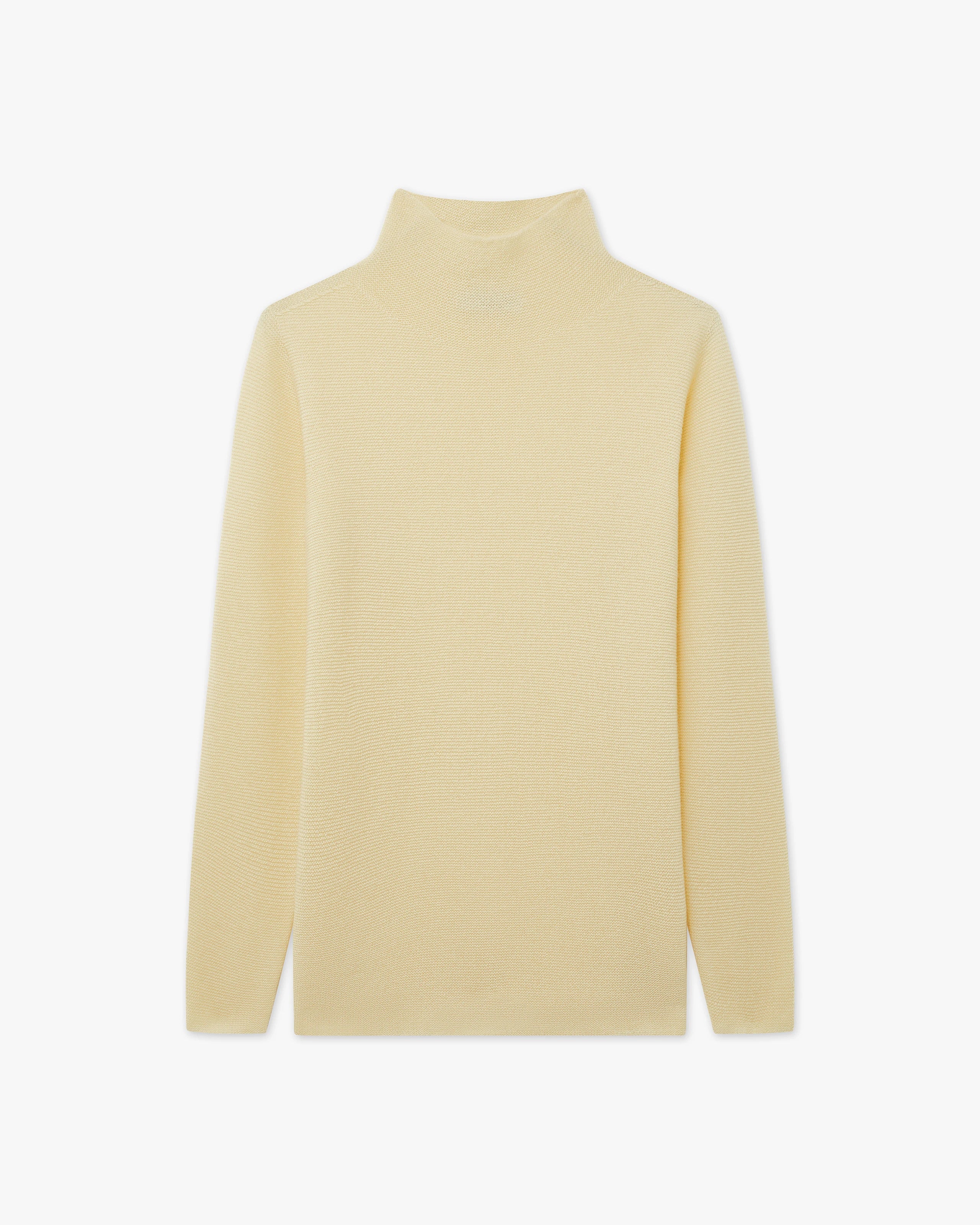 Soffio Mock Neck Sweater - Yellow Cashmere