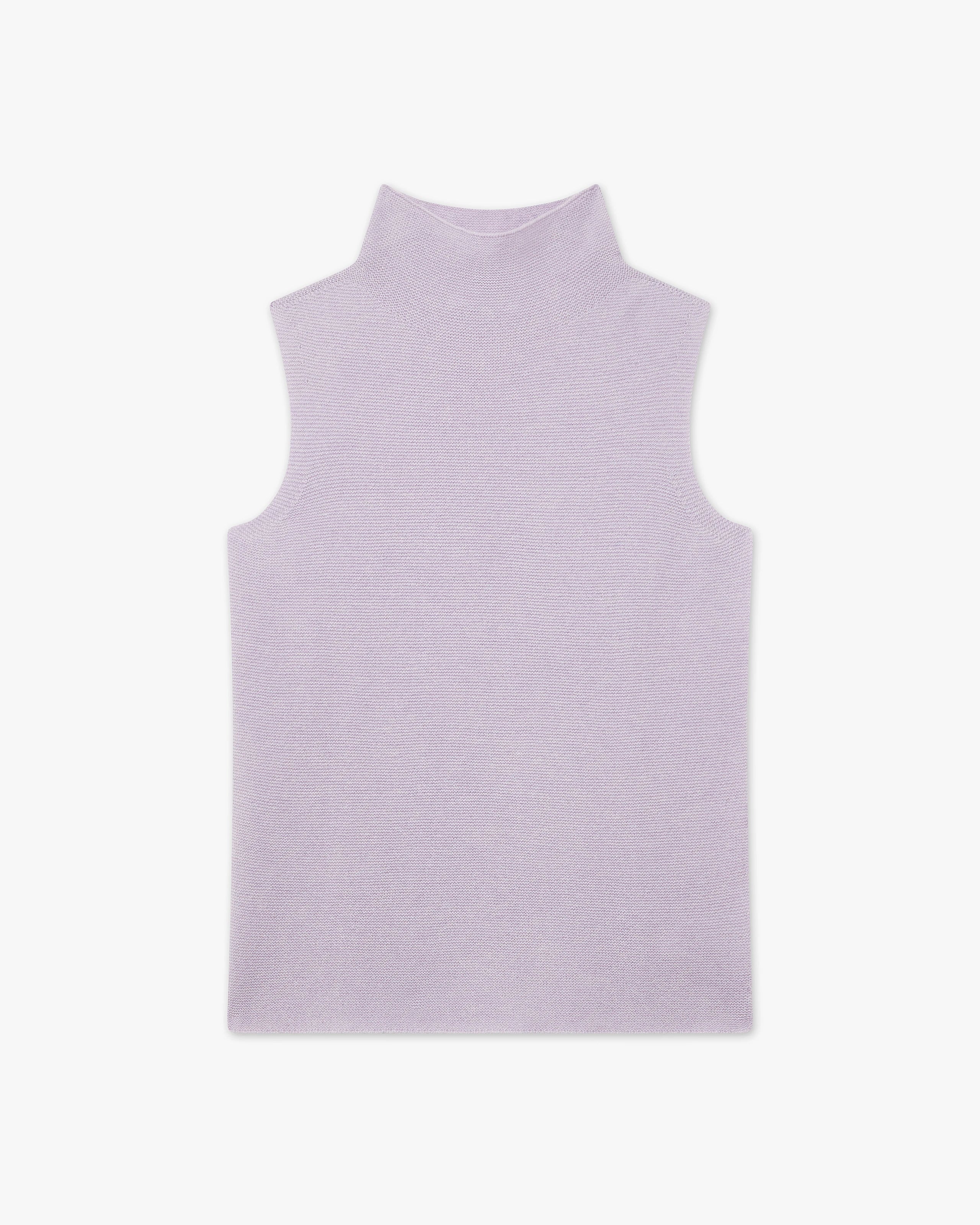 Soffio Mock Neck Top - Lilac Cashmere