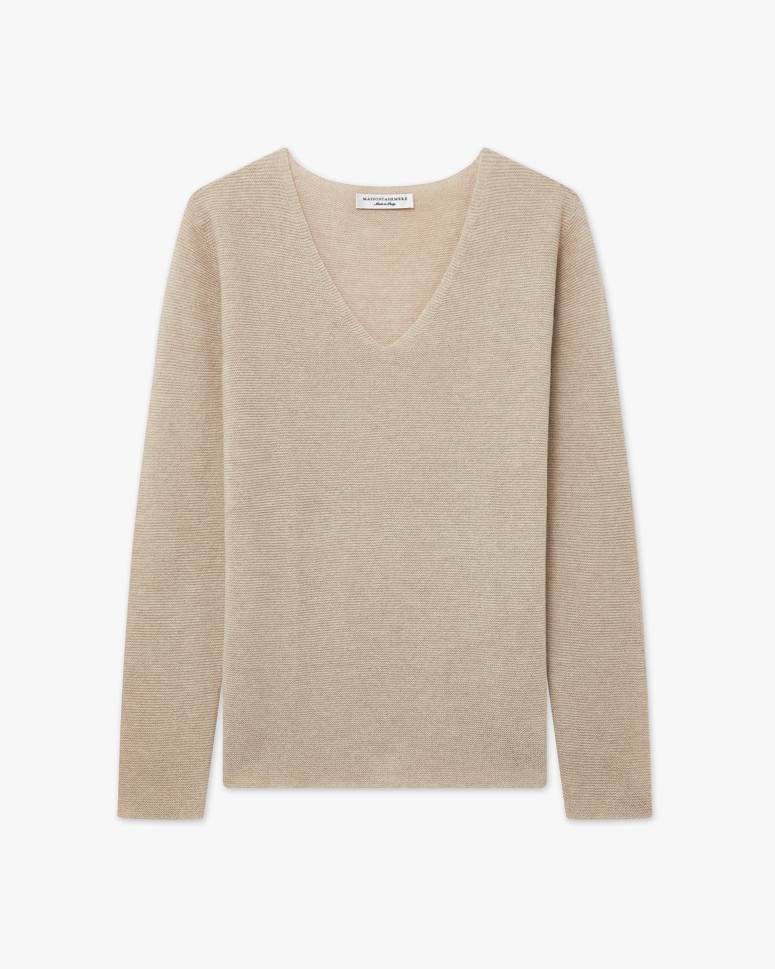 Women's Soffio V-Neck Sweater - Beige Cashmere