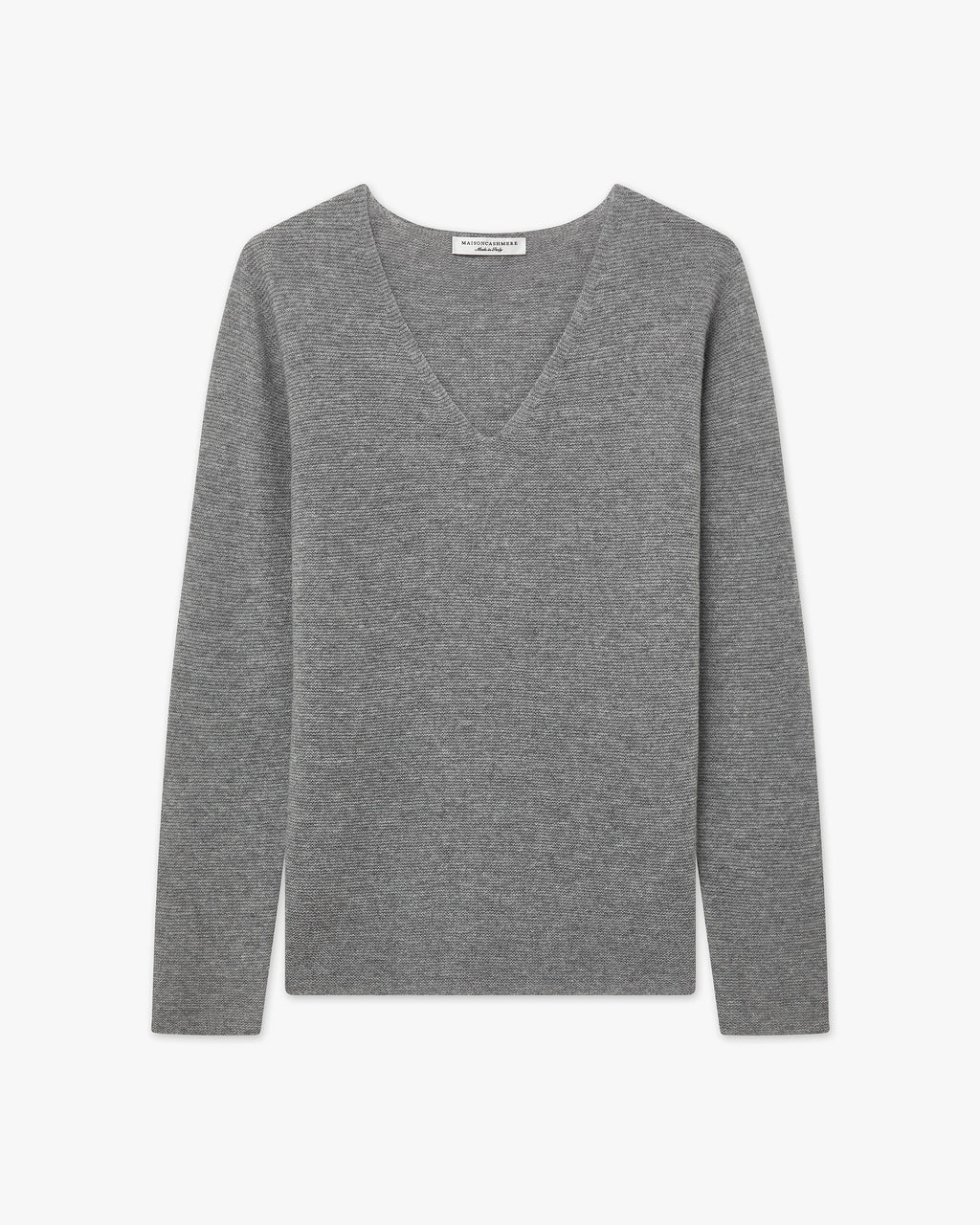 Women's Soffio V-Neck Sweater - Medium Grey Cashmere