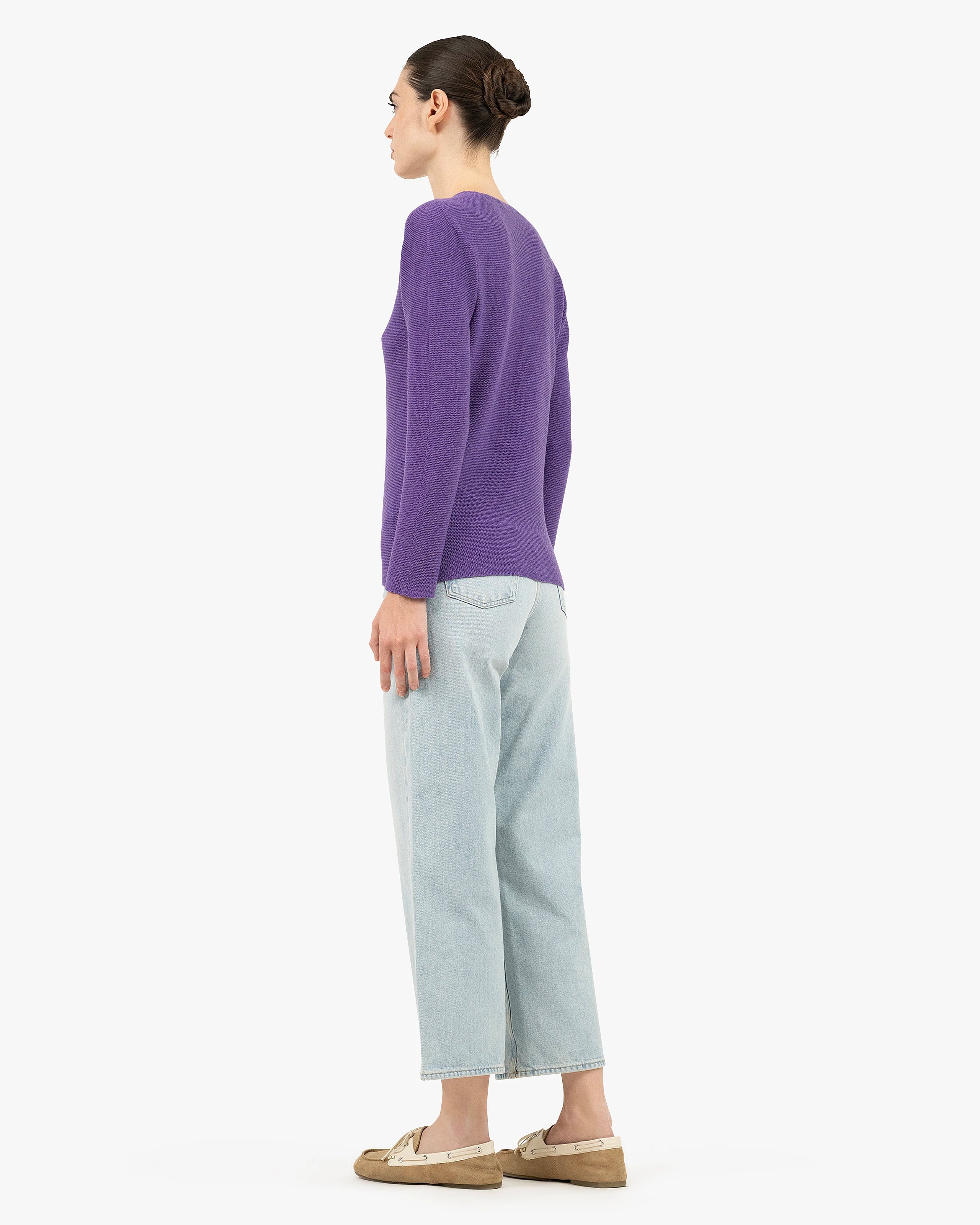Women's Soffio V-Neck Sweater - Purple Cashmere