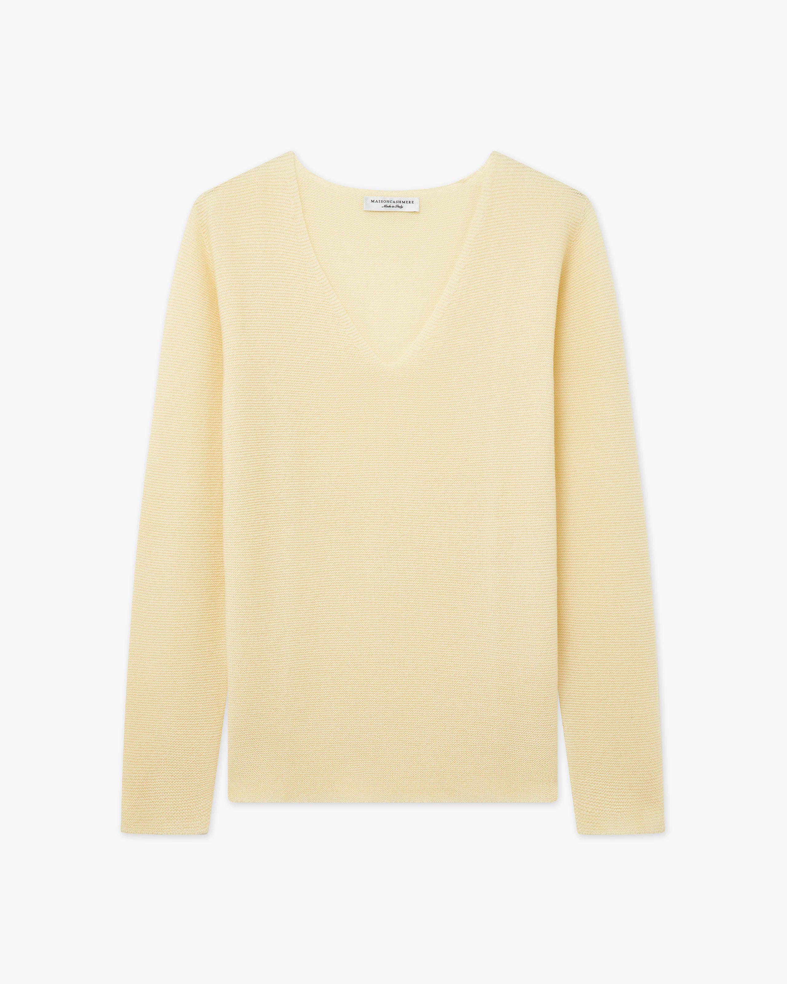 Women's Soffio V-Neck Sweater - Yellow Cashmere