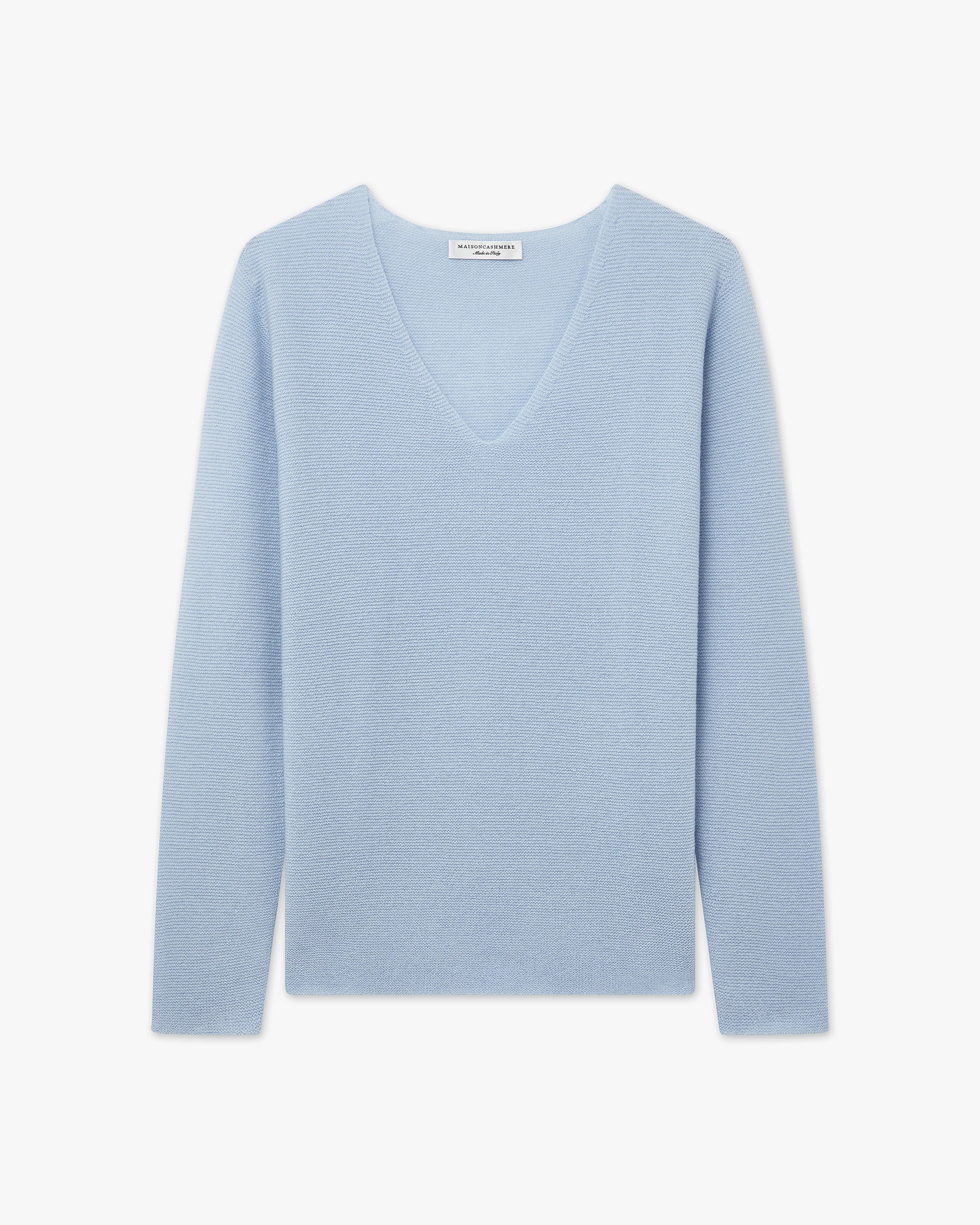 Women's Soffio V-Neck Sweater - Light Blue Cashmere
