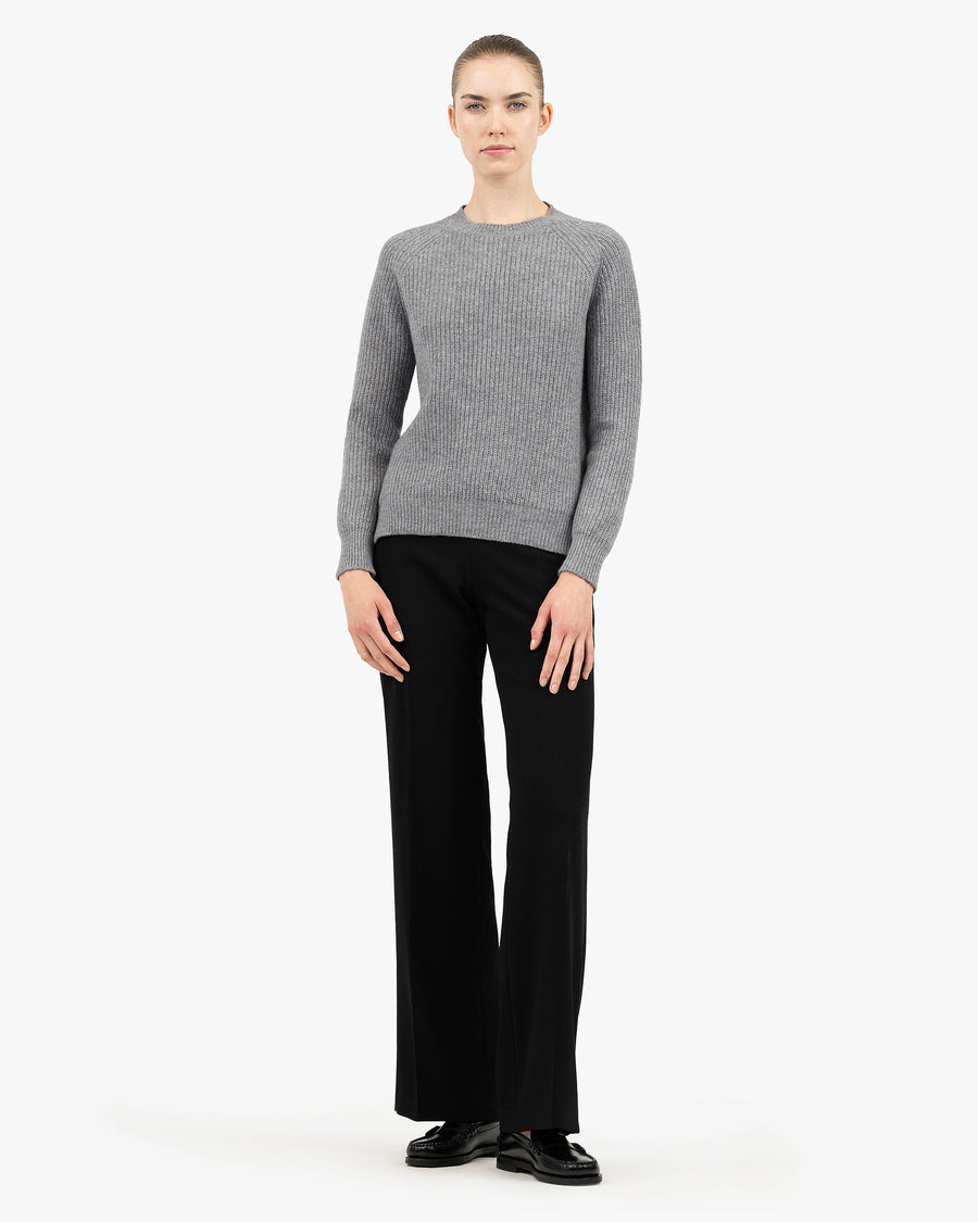 Women's Sorapis Crew Neck Sweater - Medium Grey Cashmere