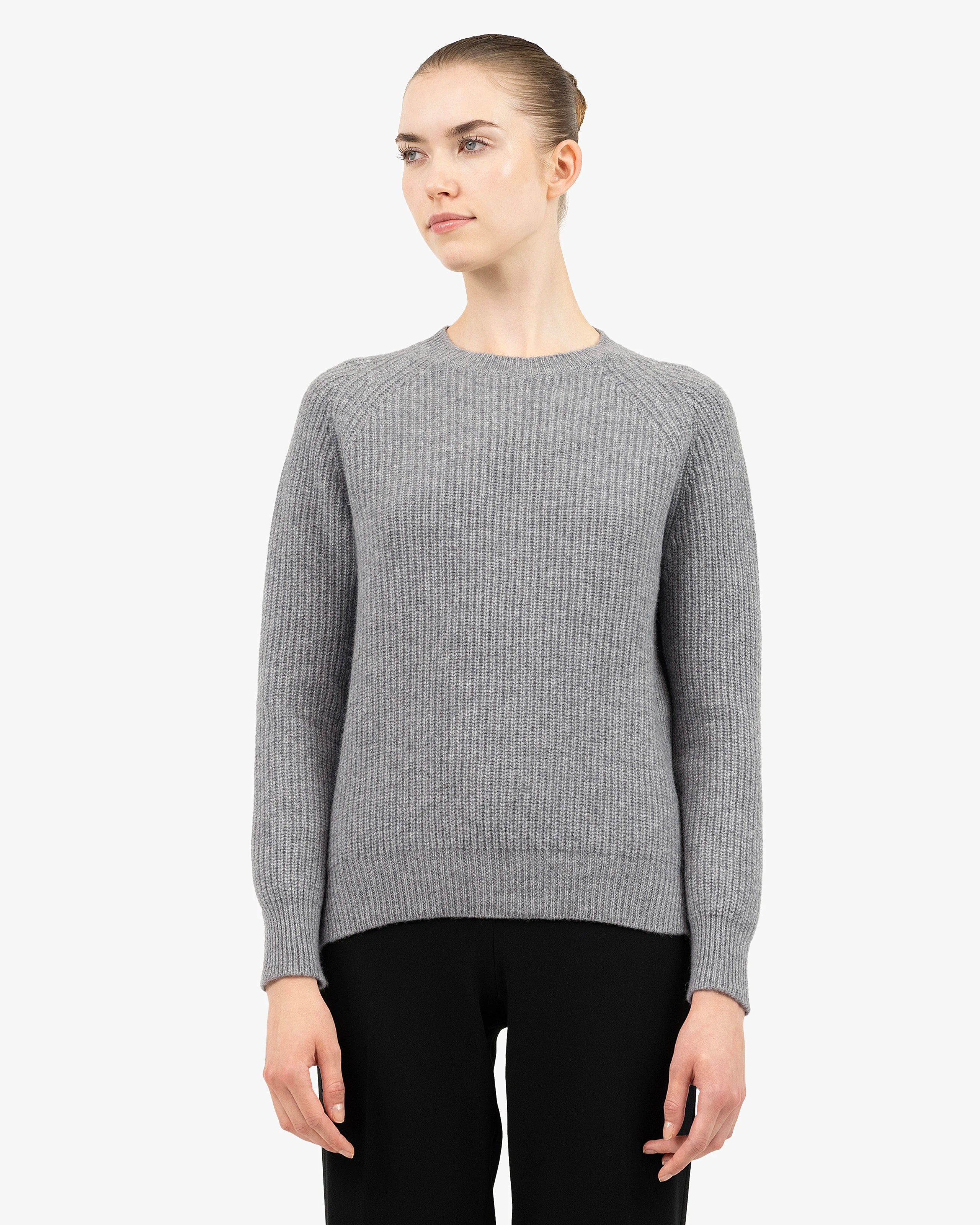 Women's Sorapis Crew Neck Sweater - Medium Grey Cashmere