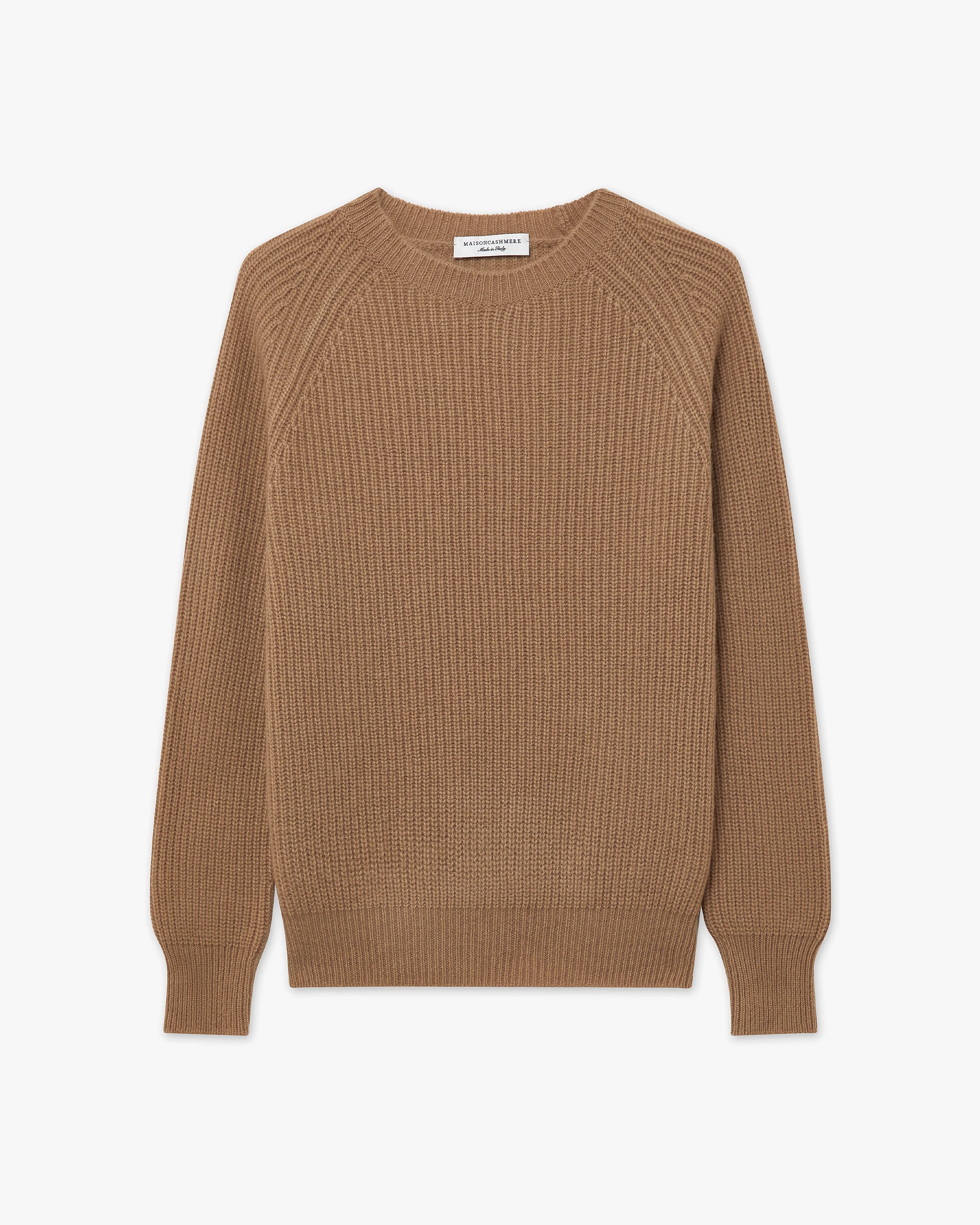 Women's Sorapis Crew Neck Sweater - Camel Cashmere