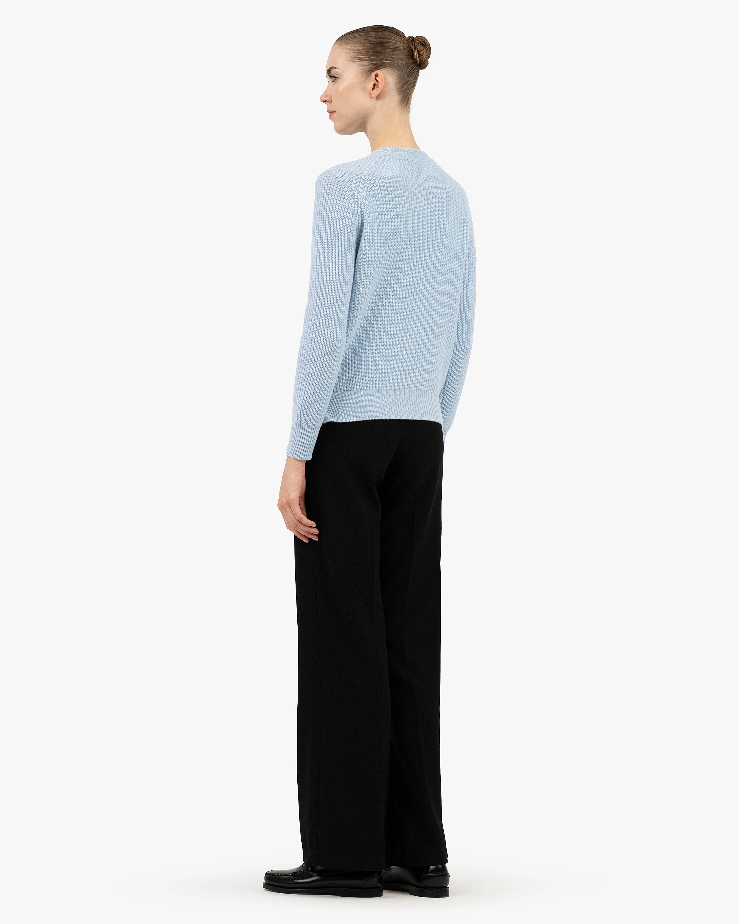 Women's Sorapis Crew Neck Sweater - Light Blue Cashmere