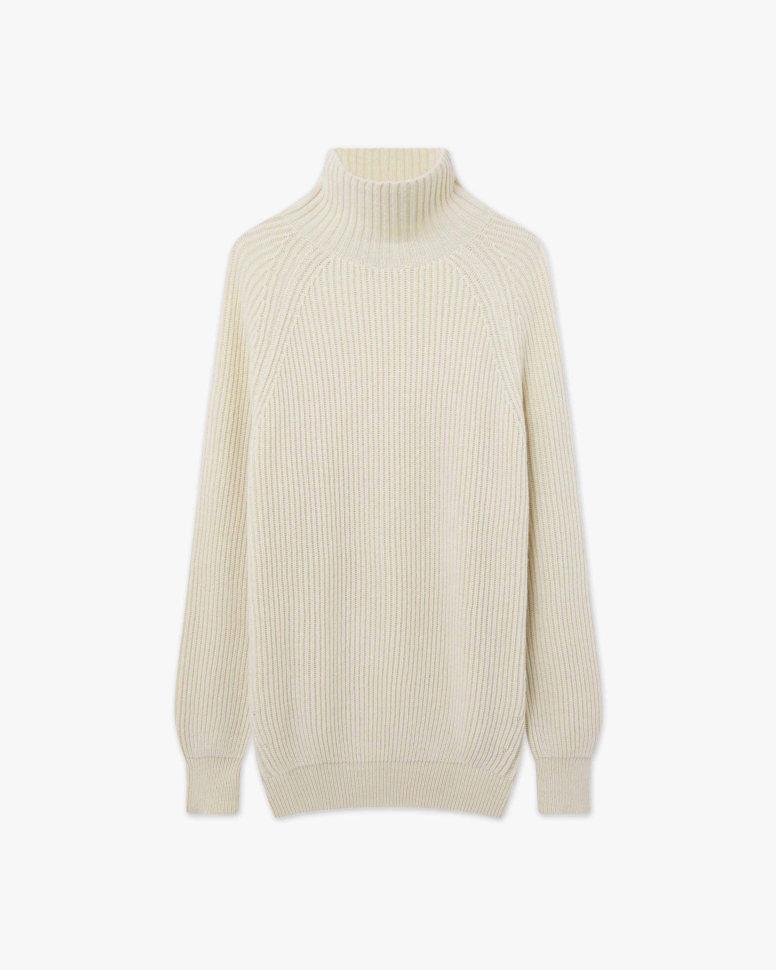 Sorapis Mock Neck Sweater - White Cashmere