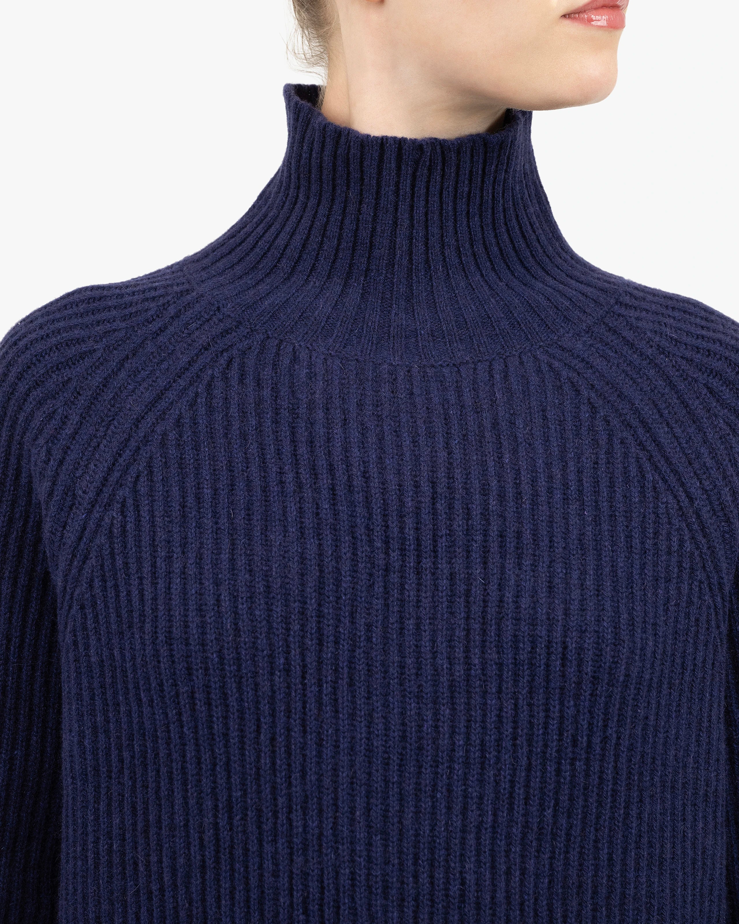 Sorapis Mock Neck Sweater - Blue Cashmere