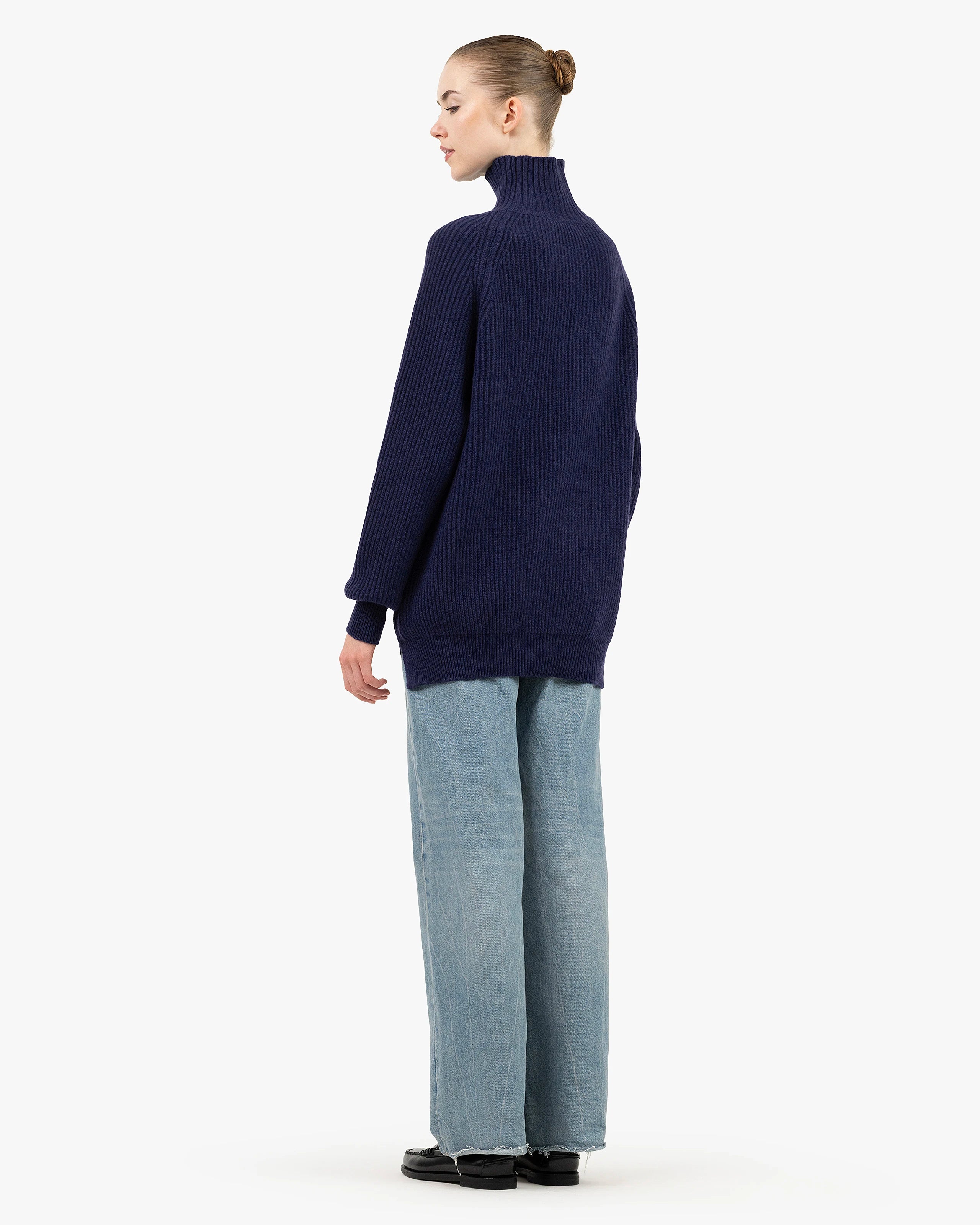 Sorapis Mock Neck Sweater - Blue Cashmere