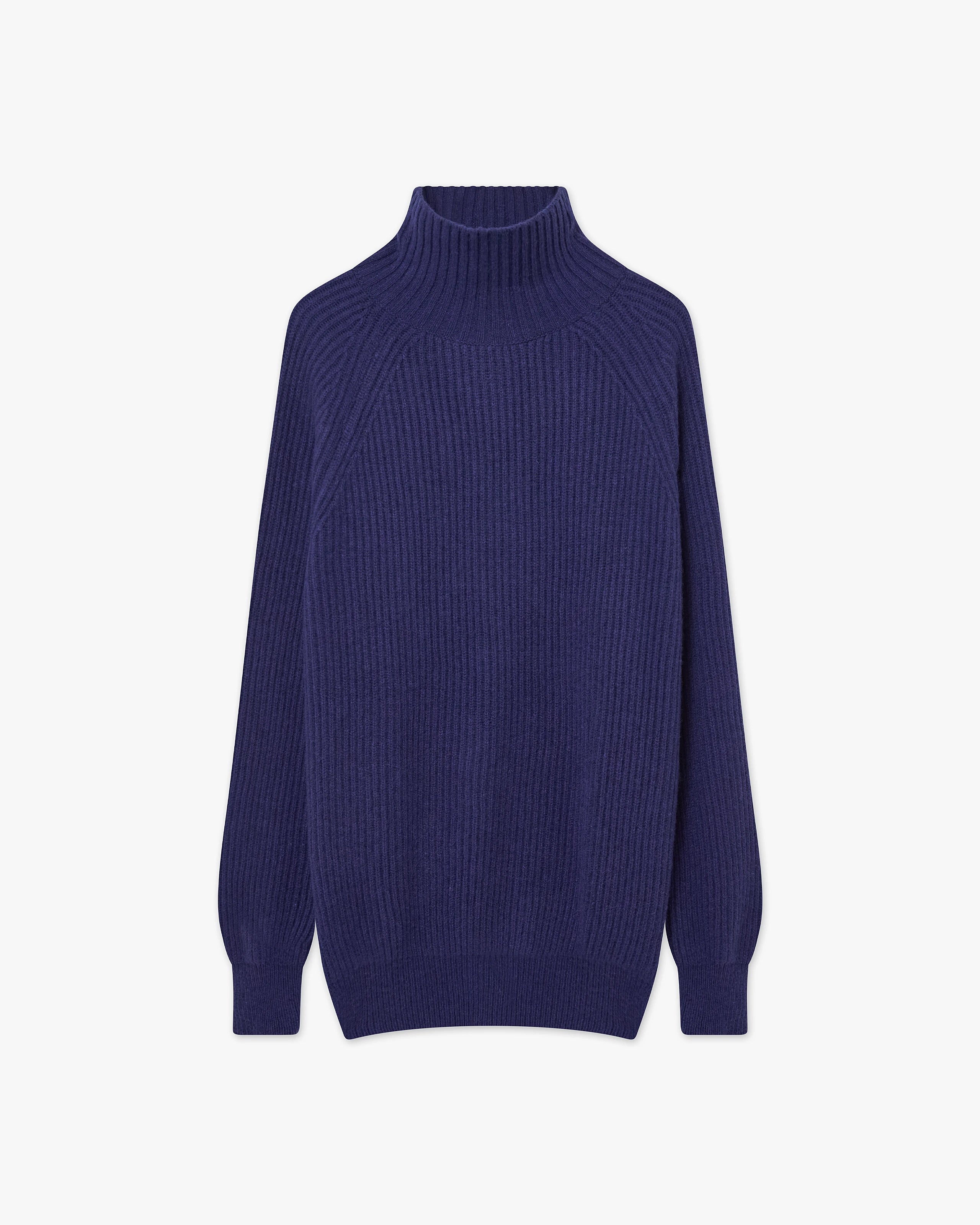 Sorapis Mock Neck Sweater - Blue Cashmere