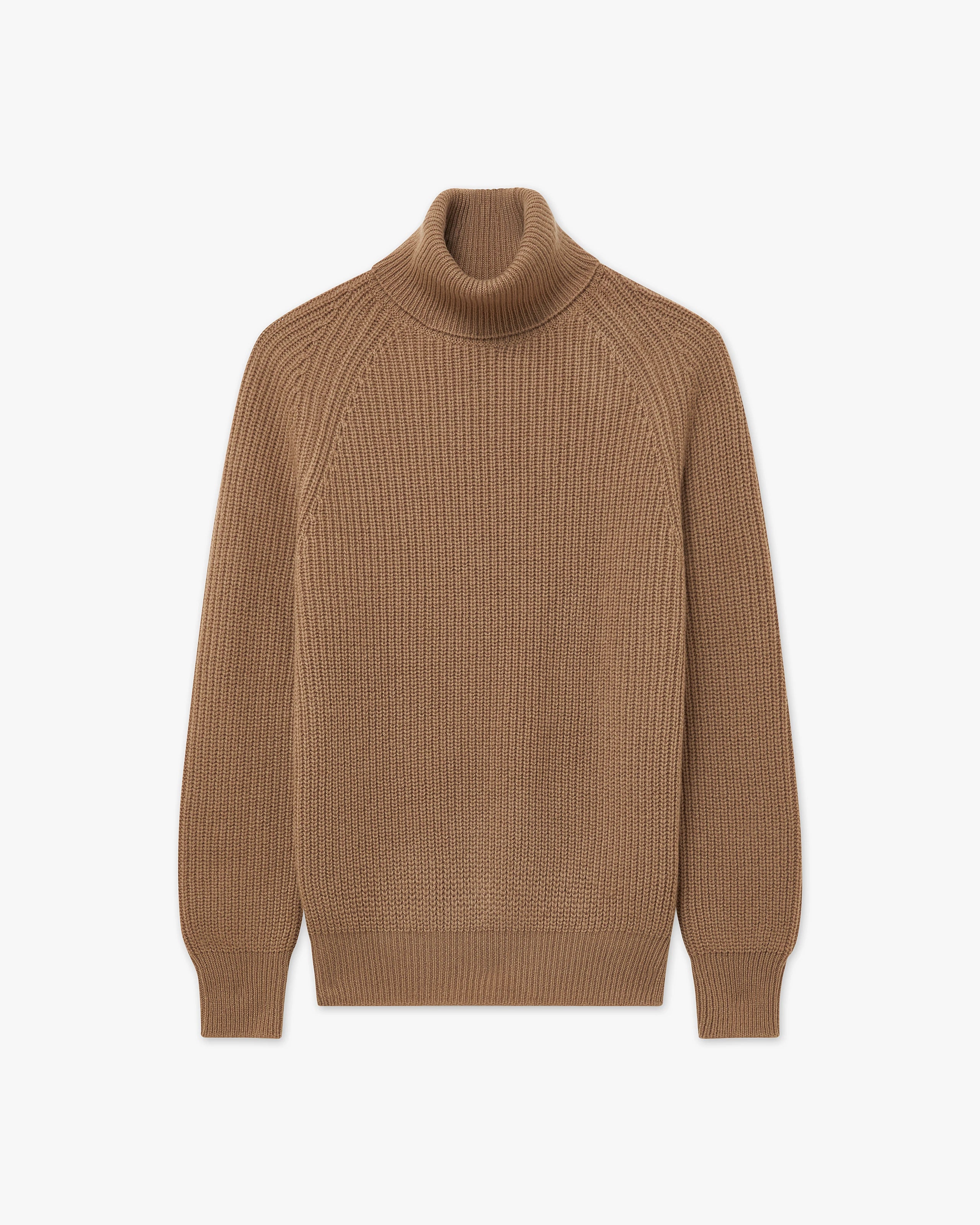 Women's Sorapis Cashmere Turtleneck Sweater - Camel | MaisonCashmere