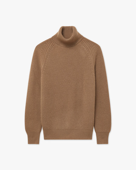 Women's Sorapis Turtleneck Sweater - Camel Cashmere