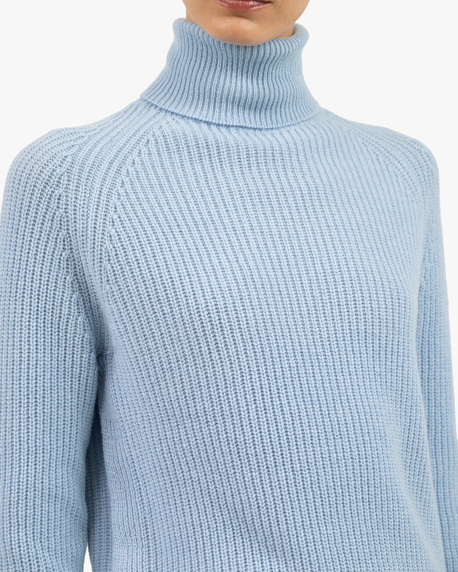 Sorapis Kaschmir Rollkragen Pullover Damen Hellblau MaisonCashmere