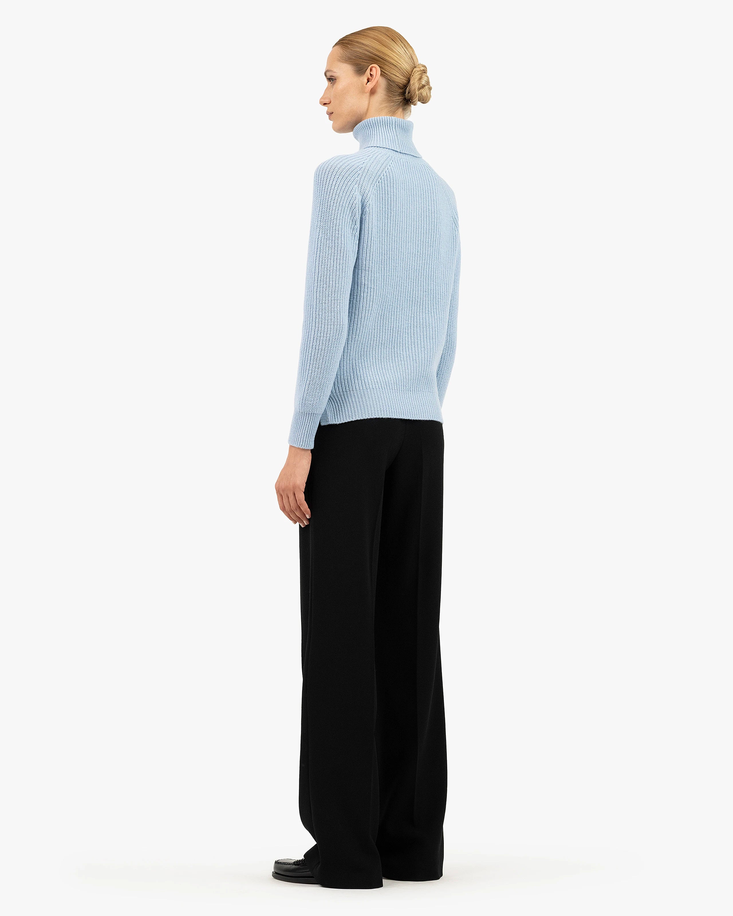 Women's Sorapis Cashmere Turtleneck Sweater - Light Blue