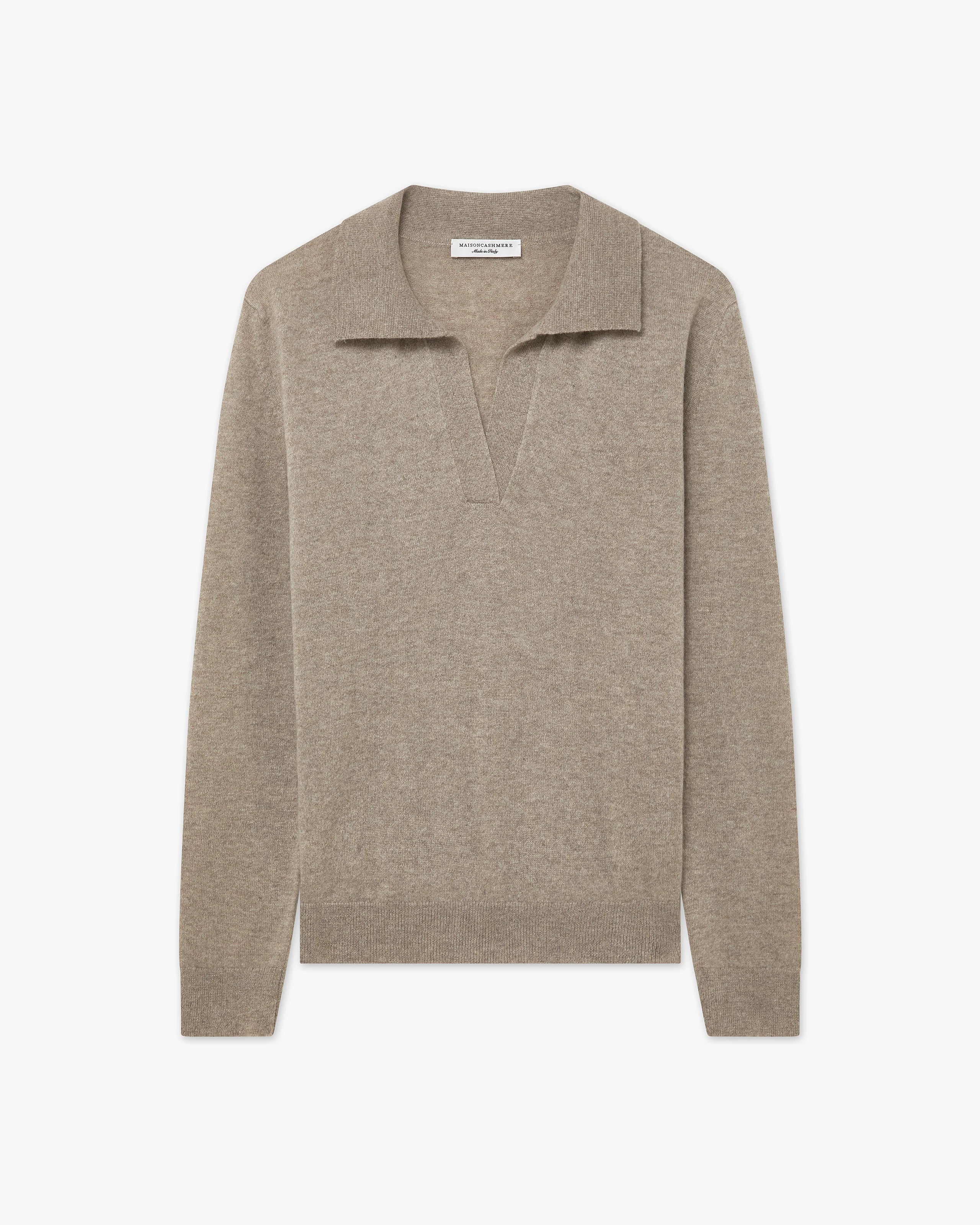 Women's Stresa Polo Sweater - Taupe Cashmere