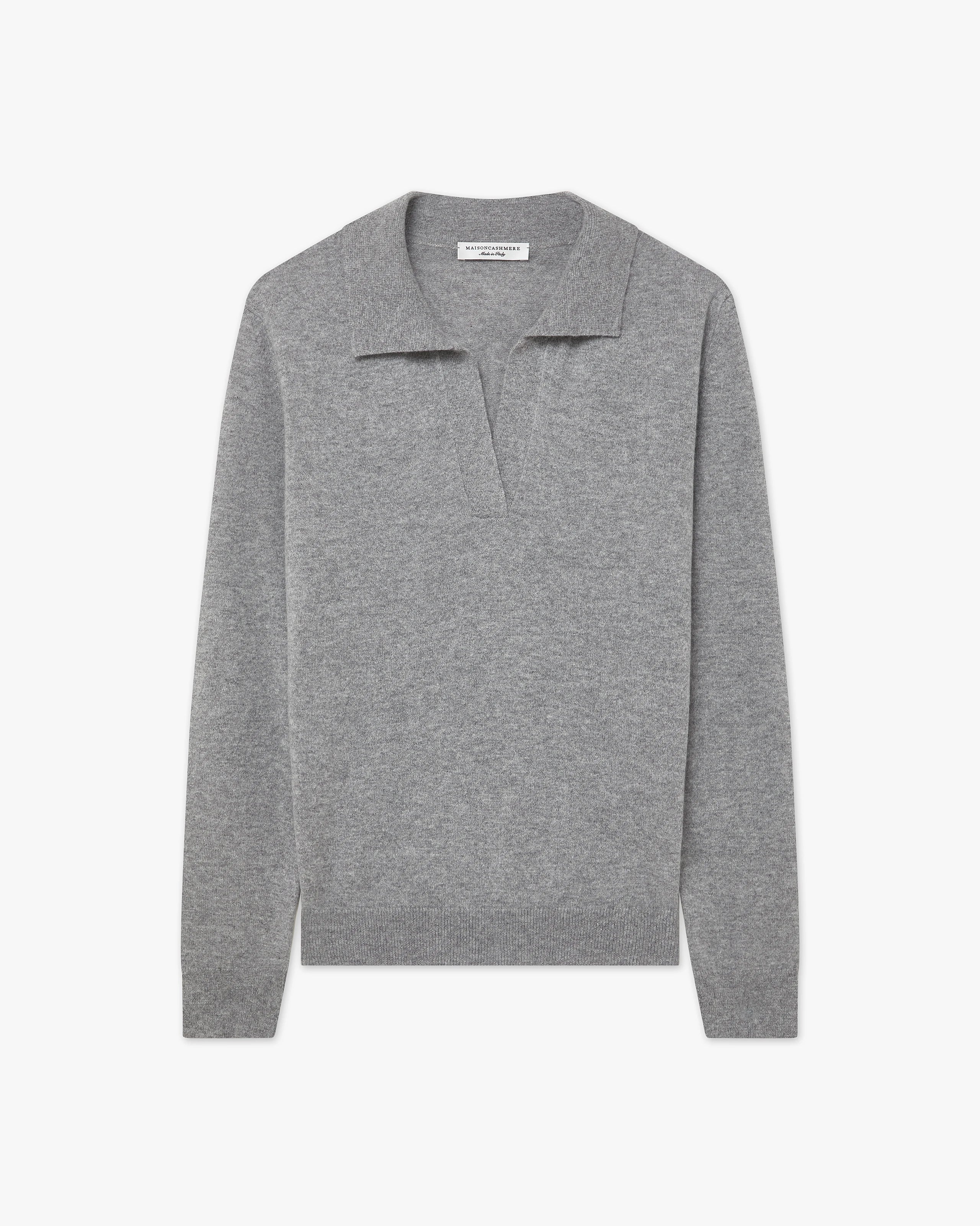 Women's Stresa Polo Sweater - Grey Cashmere