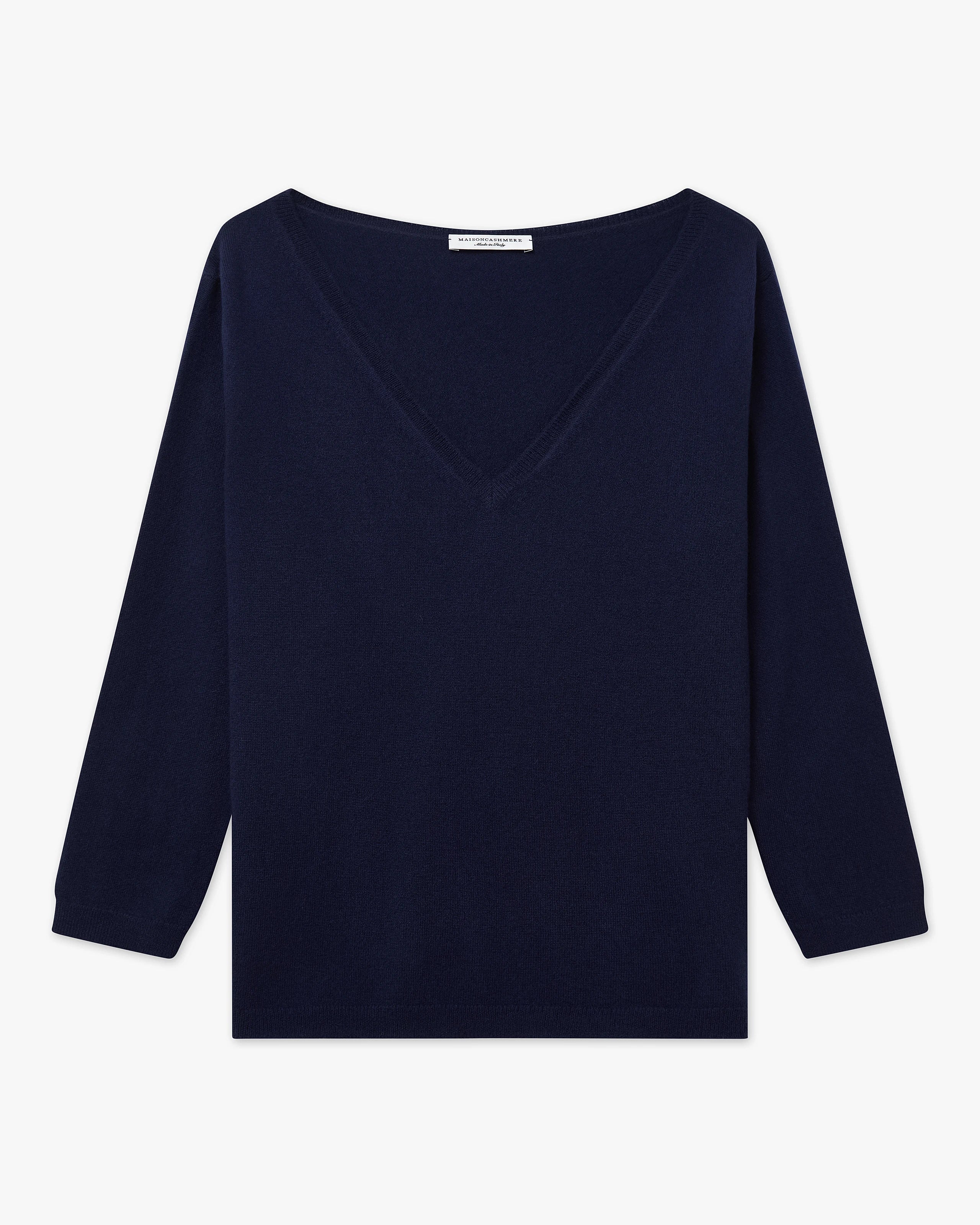Women's Stresa V-Neck Sweater - Blue Cashmere