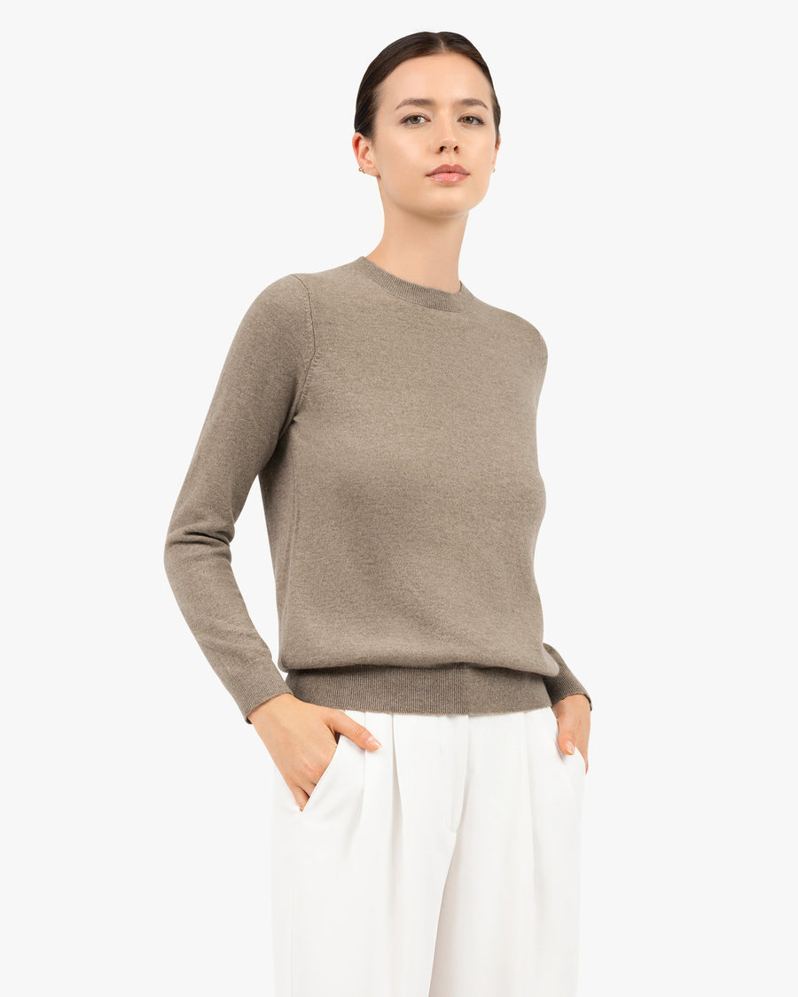Maglione Turchese Da Donna In Cashmere - Il Borgo Cashmere - Foto 8