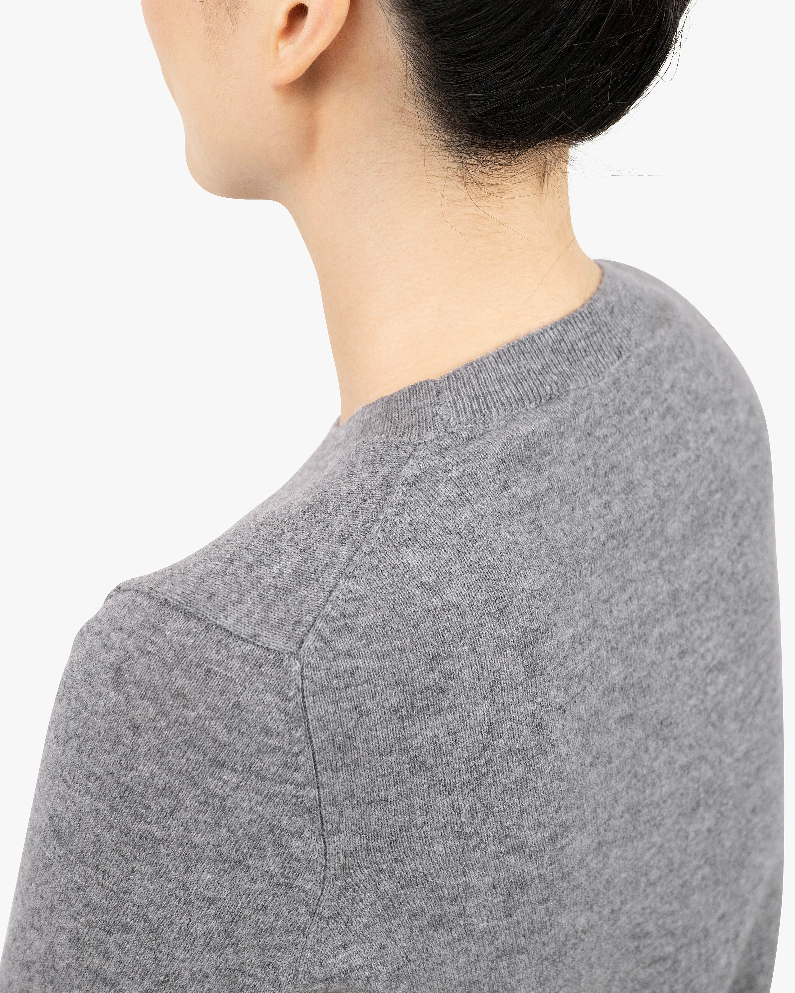 Women's Tribeca Crew Neck Sweater - Medium Grey Cashmere