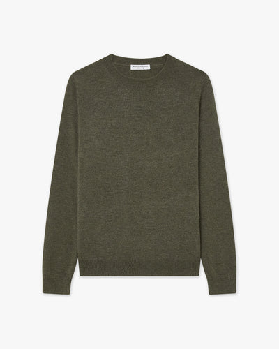 Women's Tribeca Crew Neck Sweater - Green Cashmere