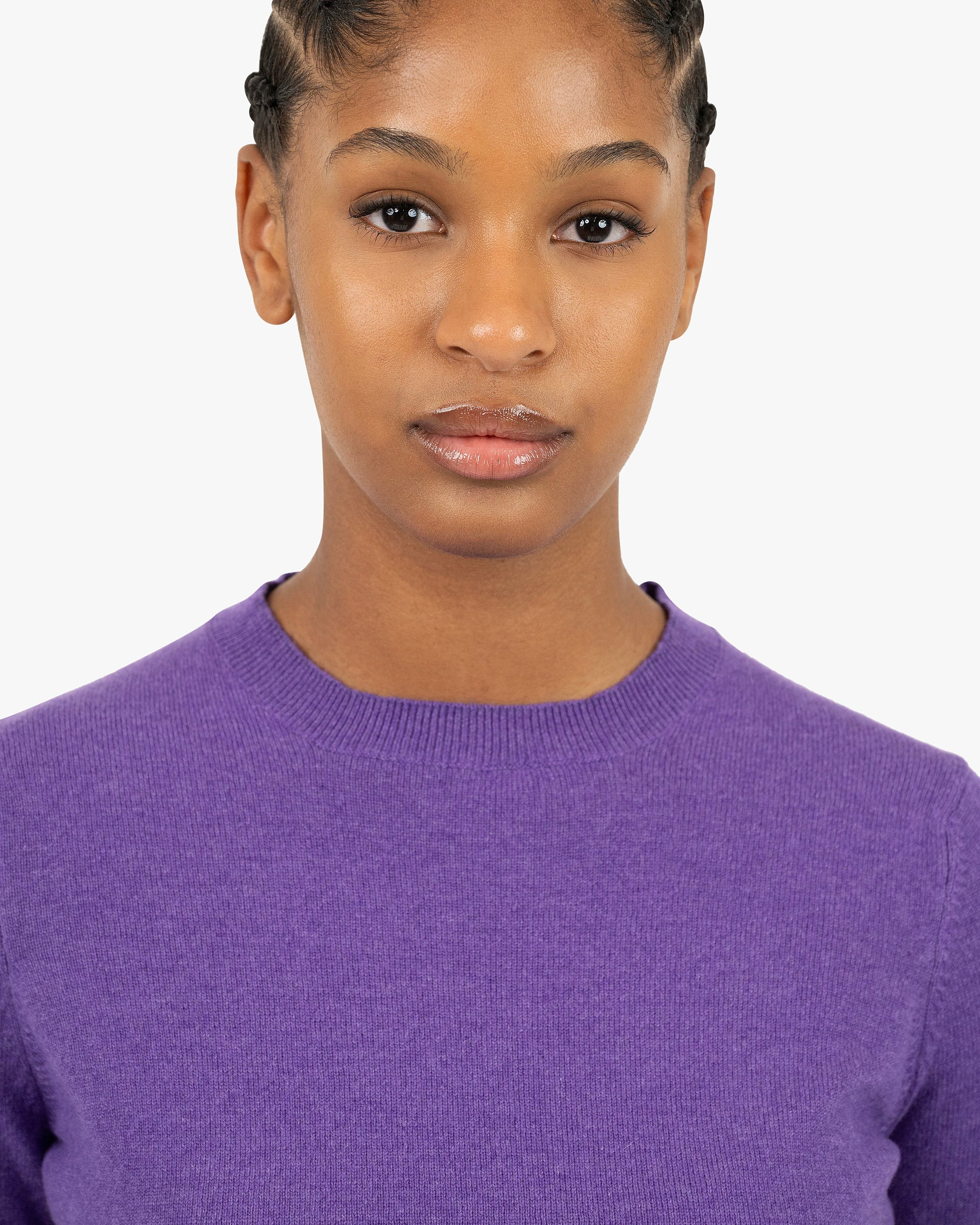 Women's Tribeca Crew Neck Sweater - Purple Cashmere