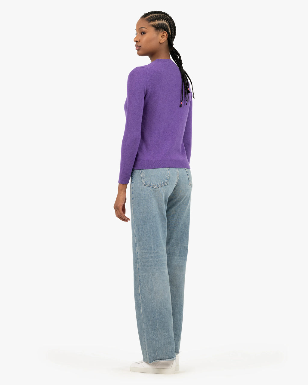 Women's Tribeca Crew Neck Sweater - Purple Cashmere