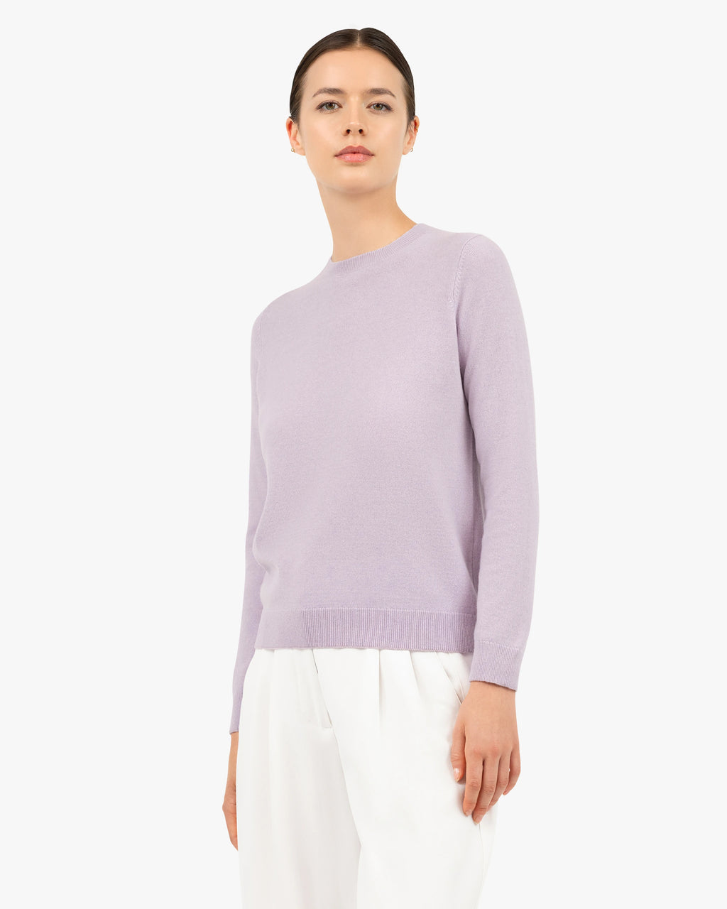 Women's Tribeca Crew Neck Sweater - Lilac Cashmere