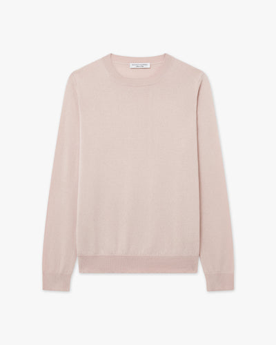 Women's Tribeca Crew Neck Sweater - Rose Cashmere