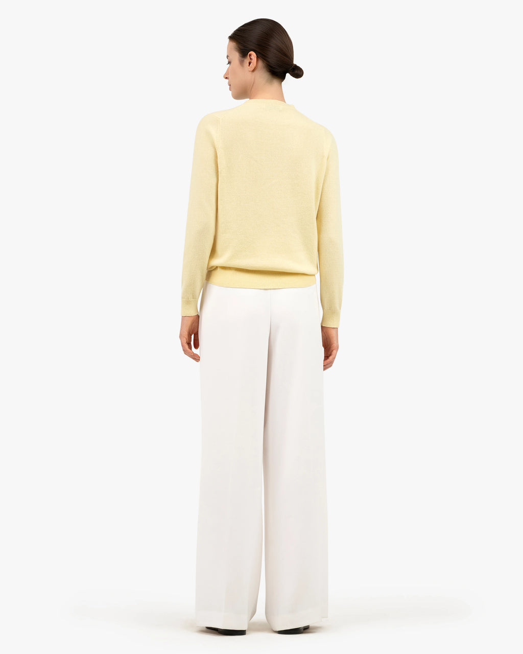 Women's Tribeca Crew Neck Sweater - Yellow Cashmere