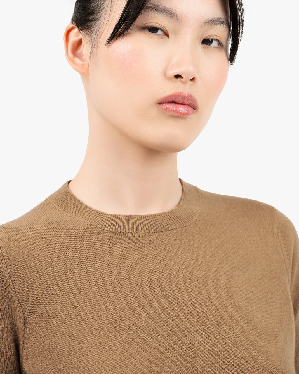 Women's Tribeca Crew Neck Sweater - Camel Cashmere