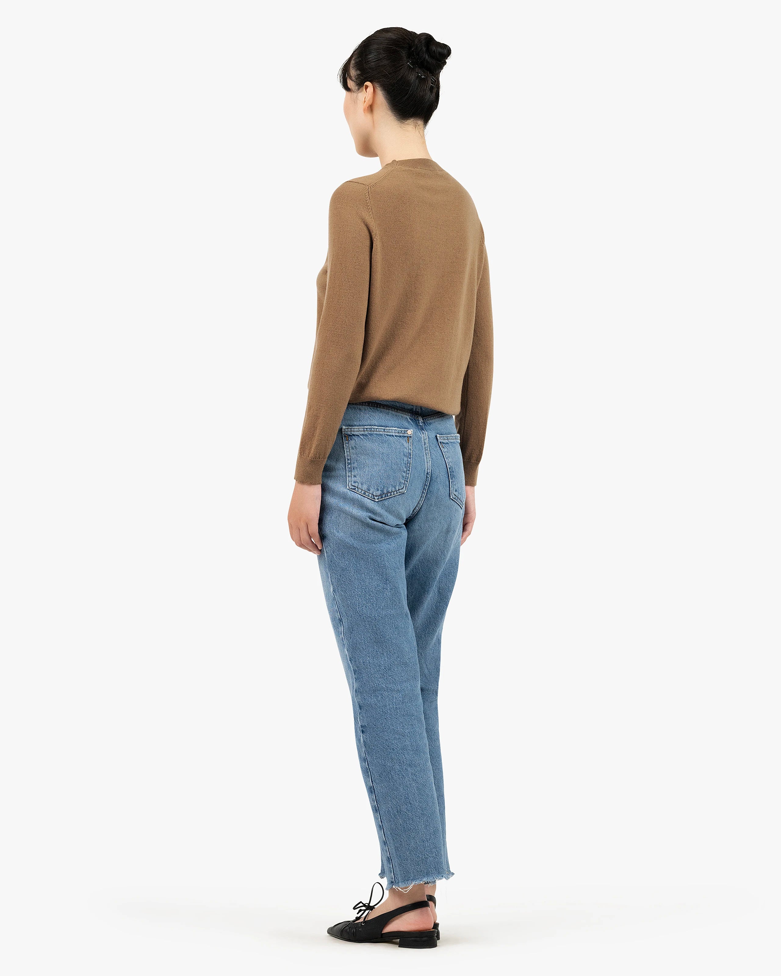 Women's Tribeca Crew Neck Sweater - Camel Cashmere