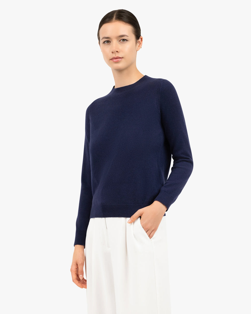 Women's Tribeca Crew Neck Sweater - Blue Cashmere