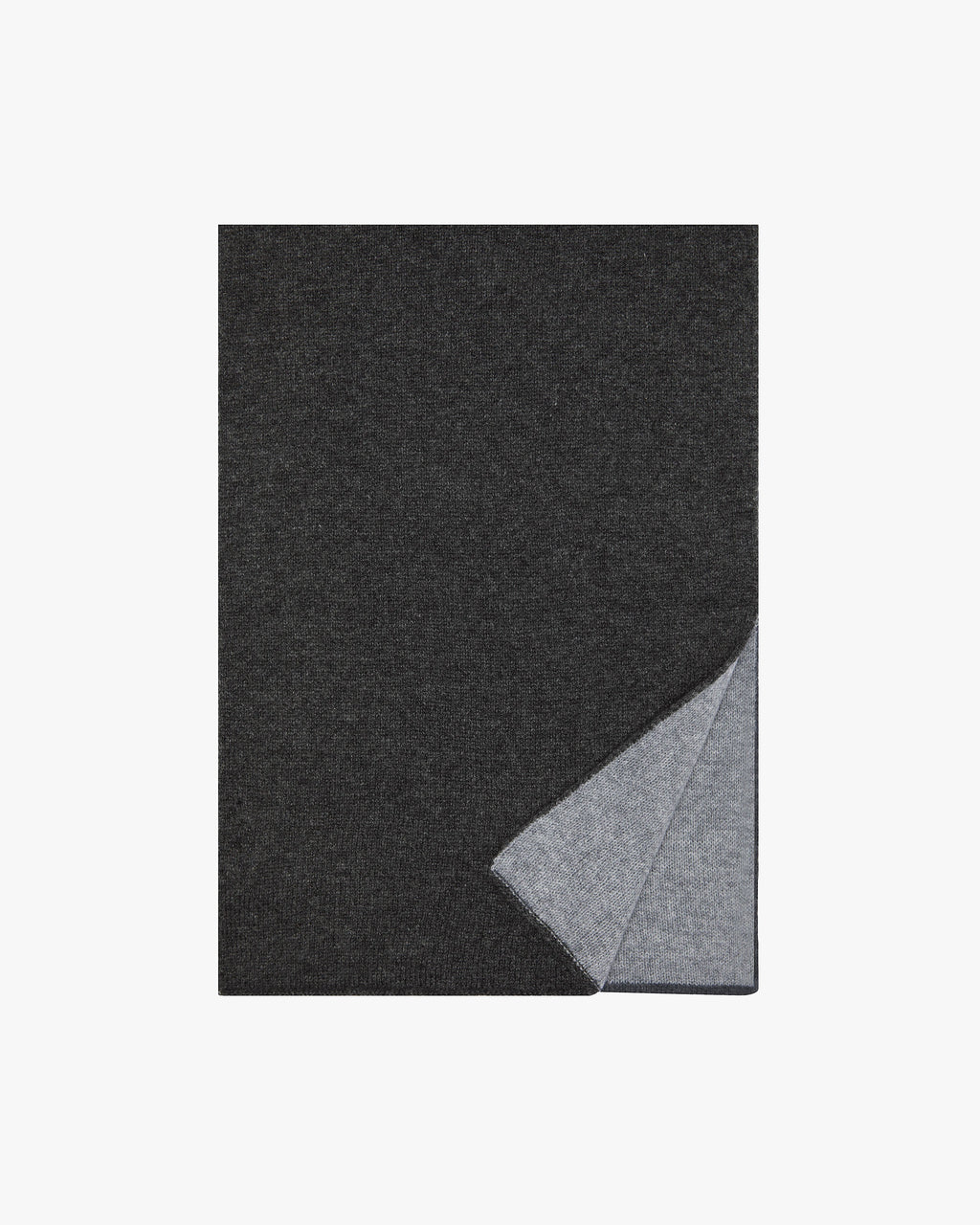 Women's Two-Tone Scarf - Charcoal Cashmere