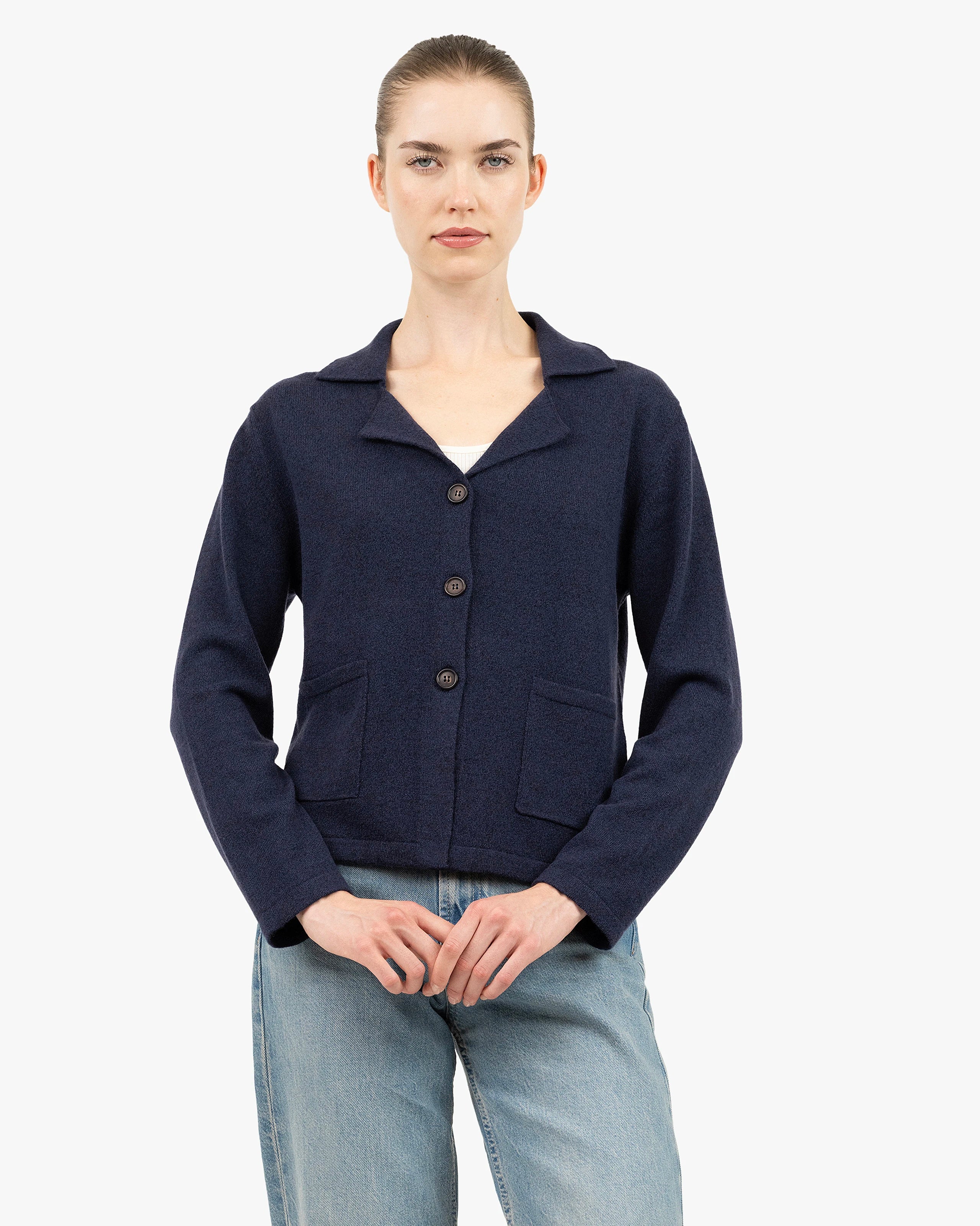 Siena Knit Blazer - Blue Merino / Cashmere