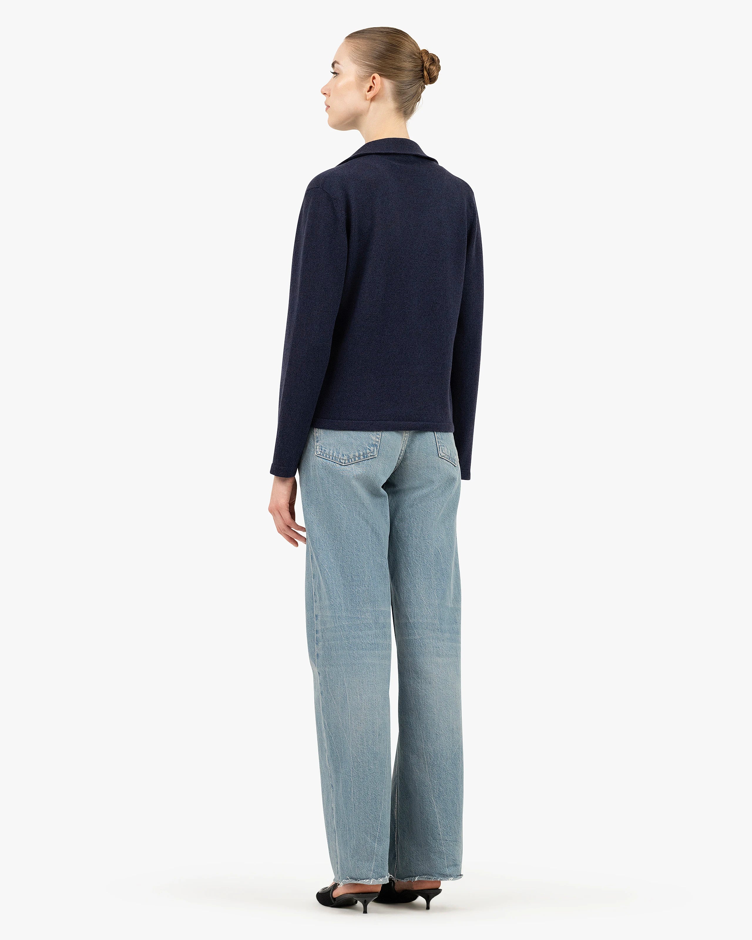 Siena Knit Blazer - Blue Merino / Cashmere